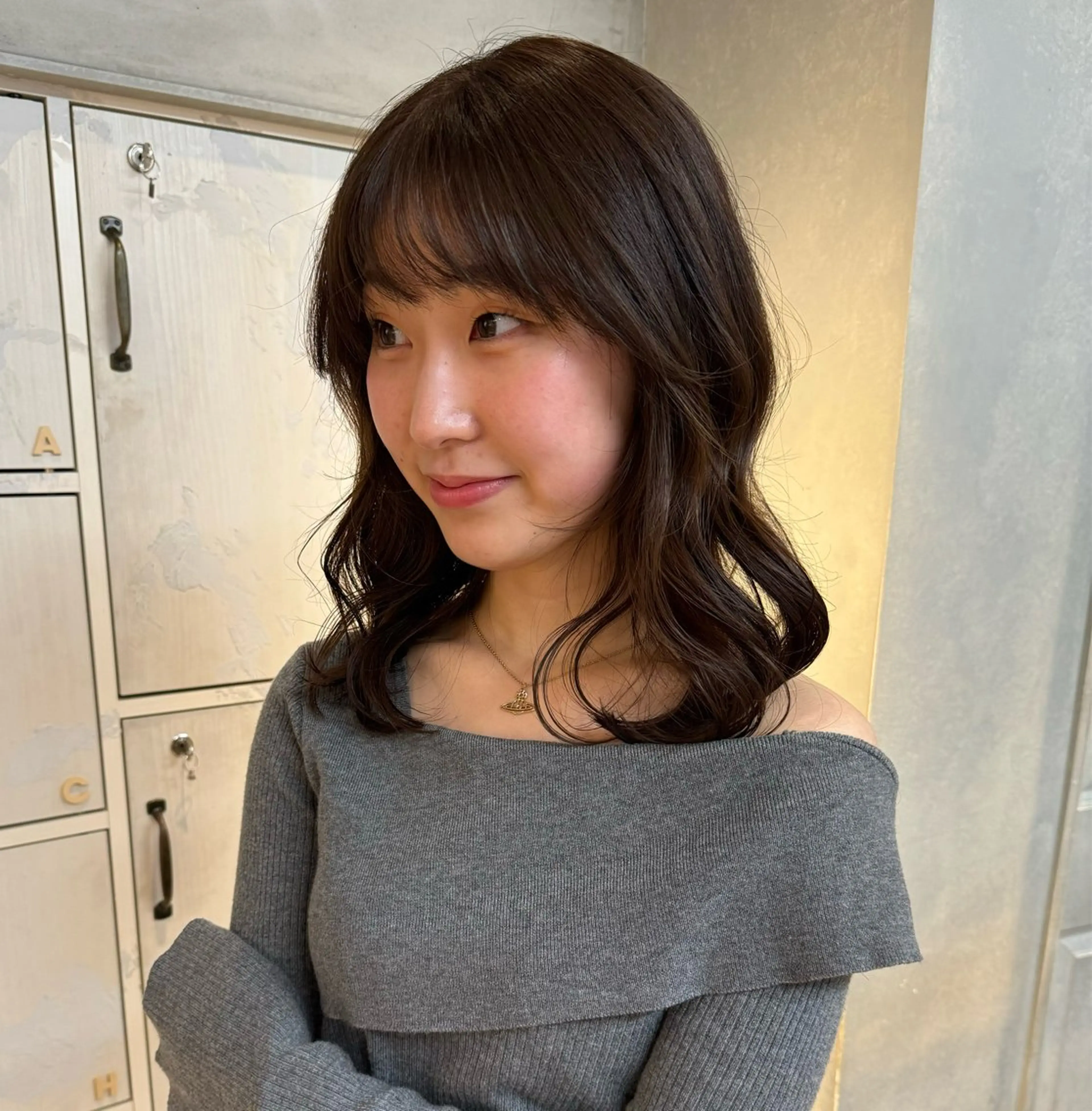 ミディアム カラー カット ヘアカラー パーマ/髪質改善 暖色カラー🍇akoのヘアスタイル