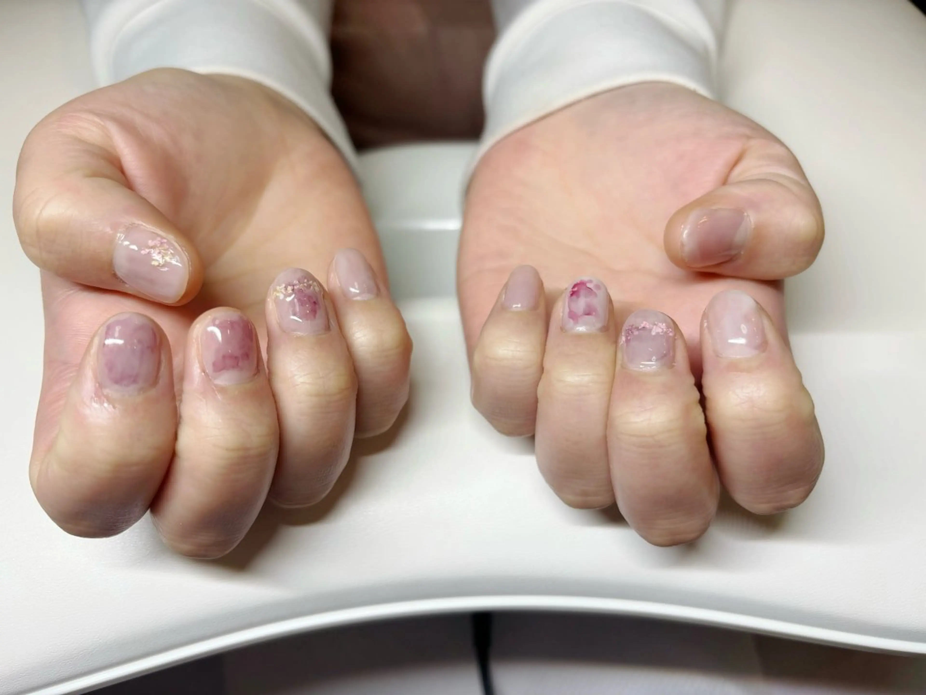 ネイル ニュアンスネイル 春ネイル ハンドネイル ハンドケア Yu .のネイルデザイン