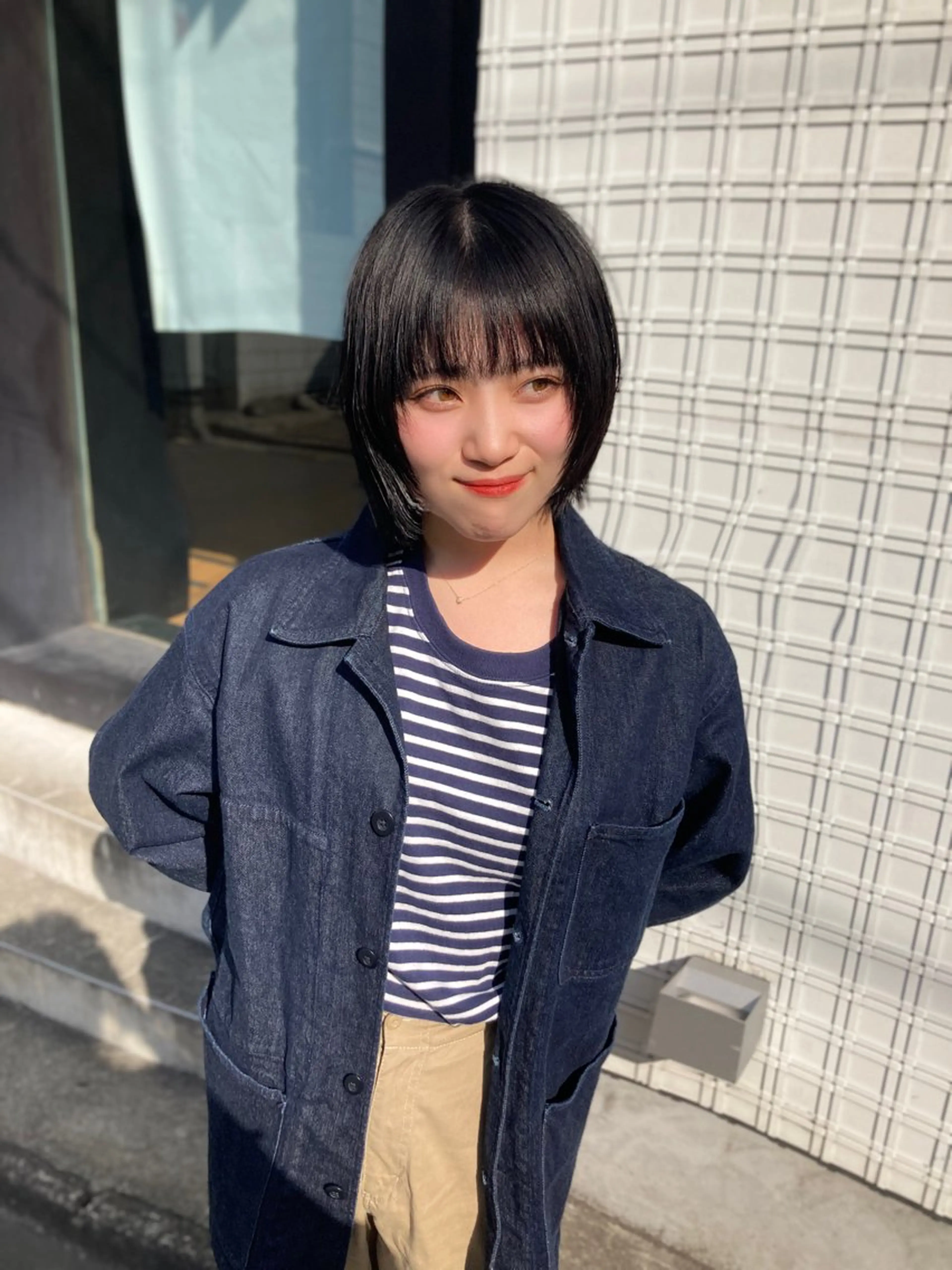 ショート カラー 小顔カット ウルフカット 縮毛矯正 ウルフ/レイヤー エクステ/kokiのヘアスタイル