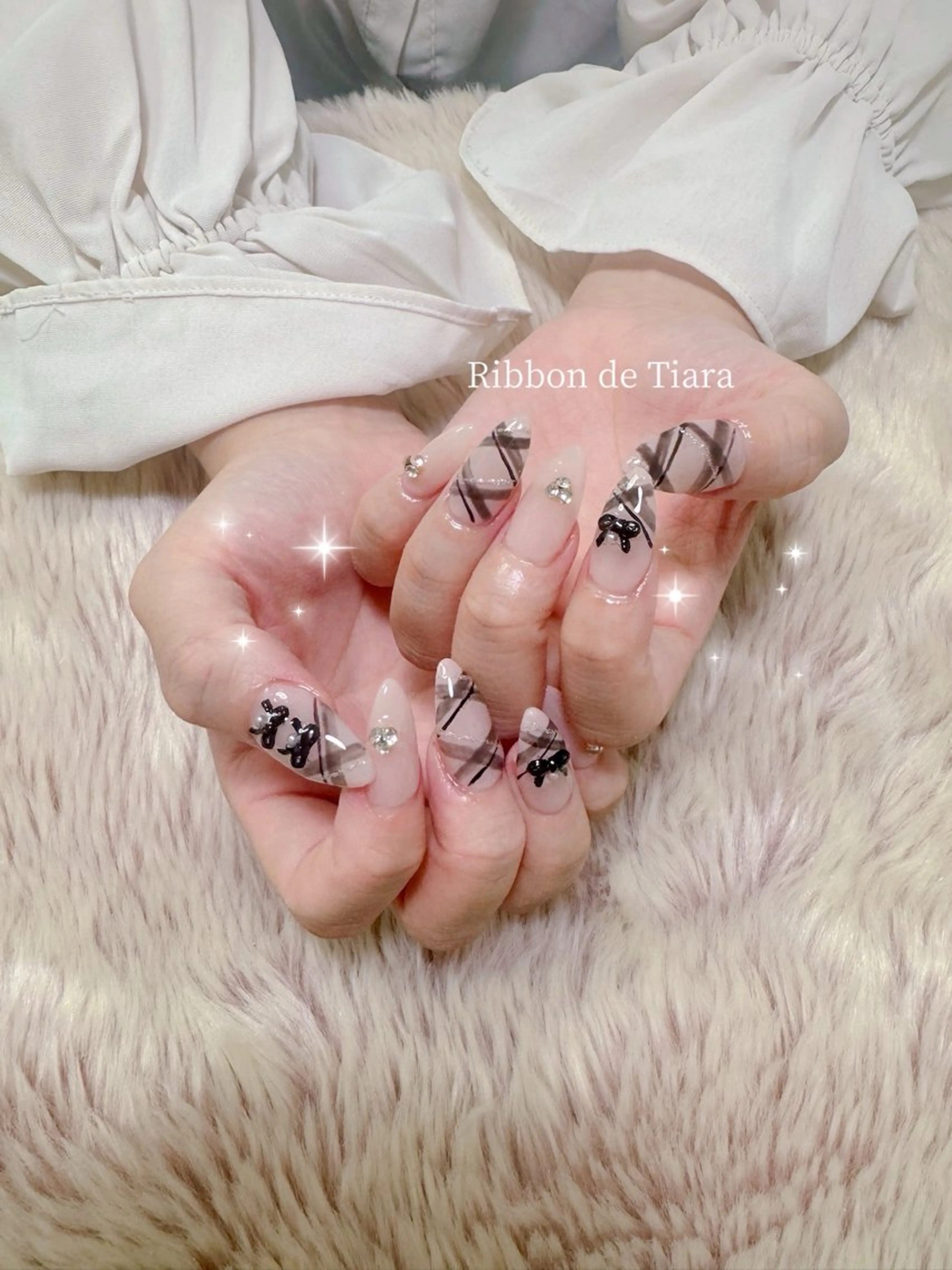ネイル ハンドネイル Ribbon de Tiara MAKIのネイルデザイン