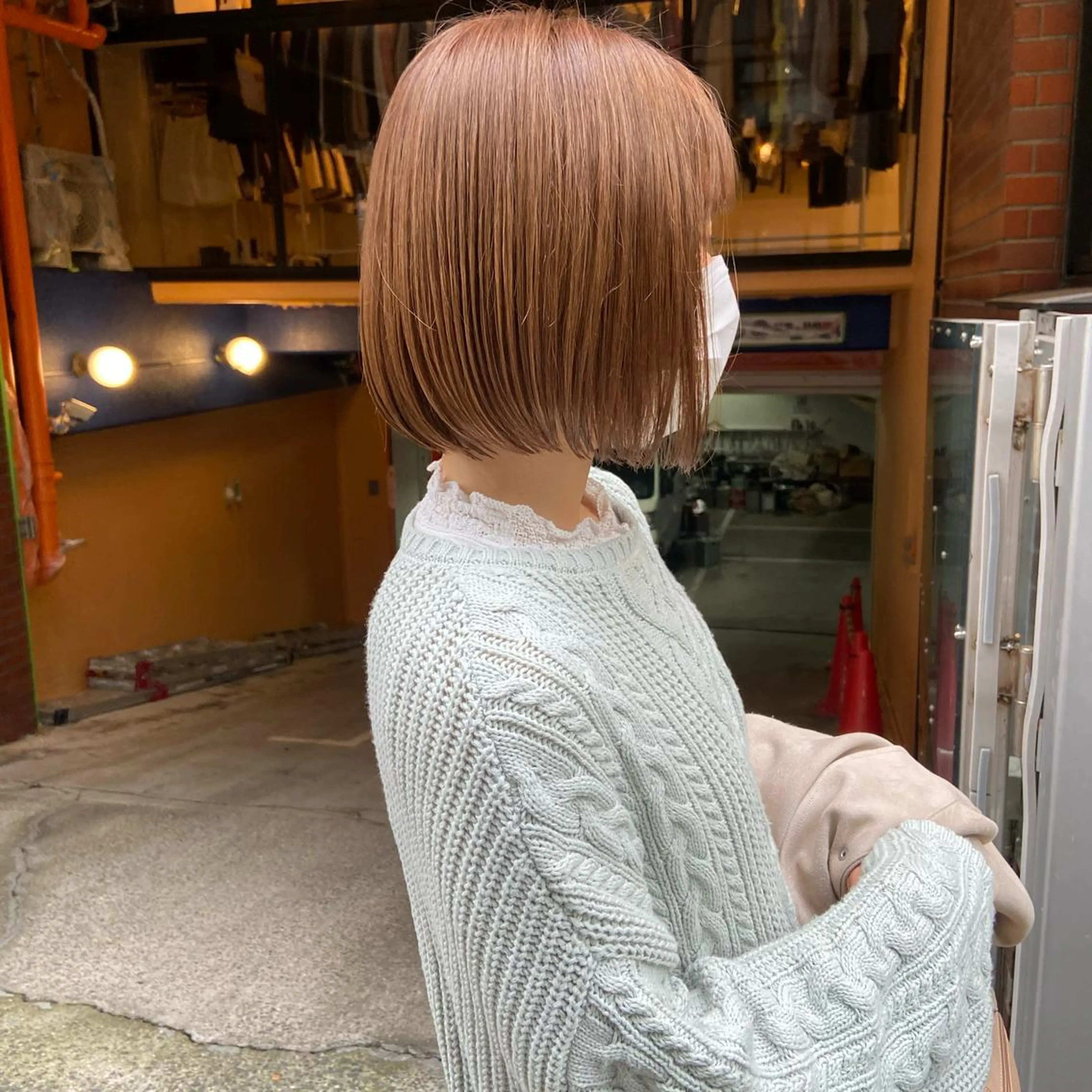 ショート カラー ベージュカラー ブリーチ ケアブリーチ 透明感カラー ダブルカラー mai 🥀 パーマモデル募集🌀のヘアスタイル