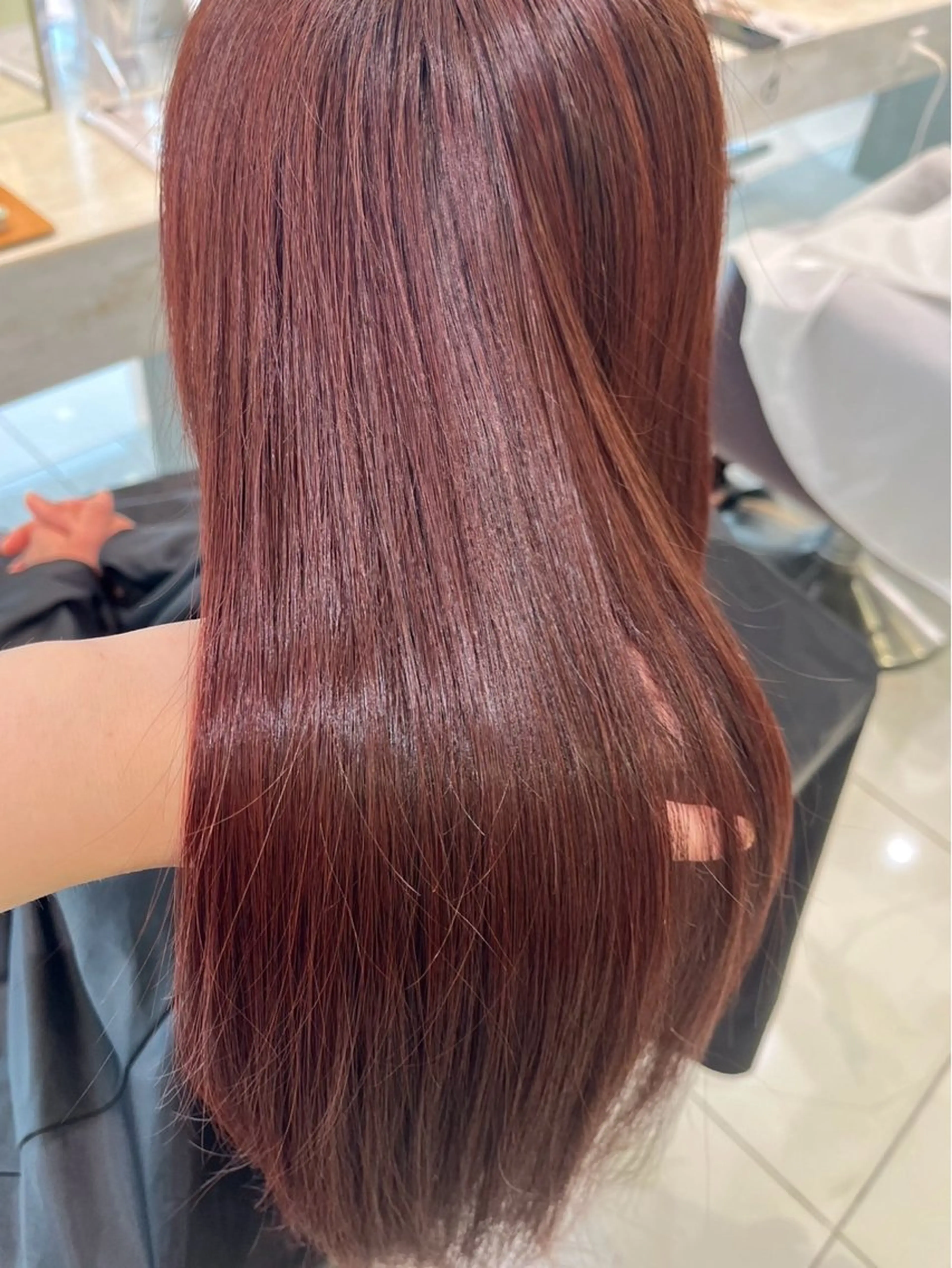 ロング カラー ブリーチ ブリーチなしカラー ハイトーン/艶カラー /透明感カラー/みなのヘアスタイル