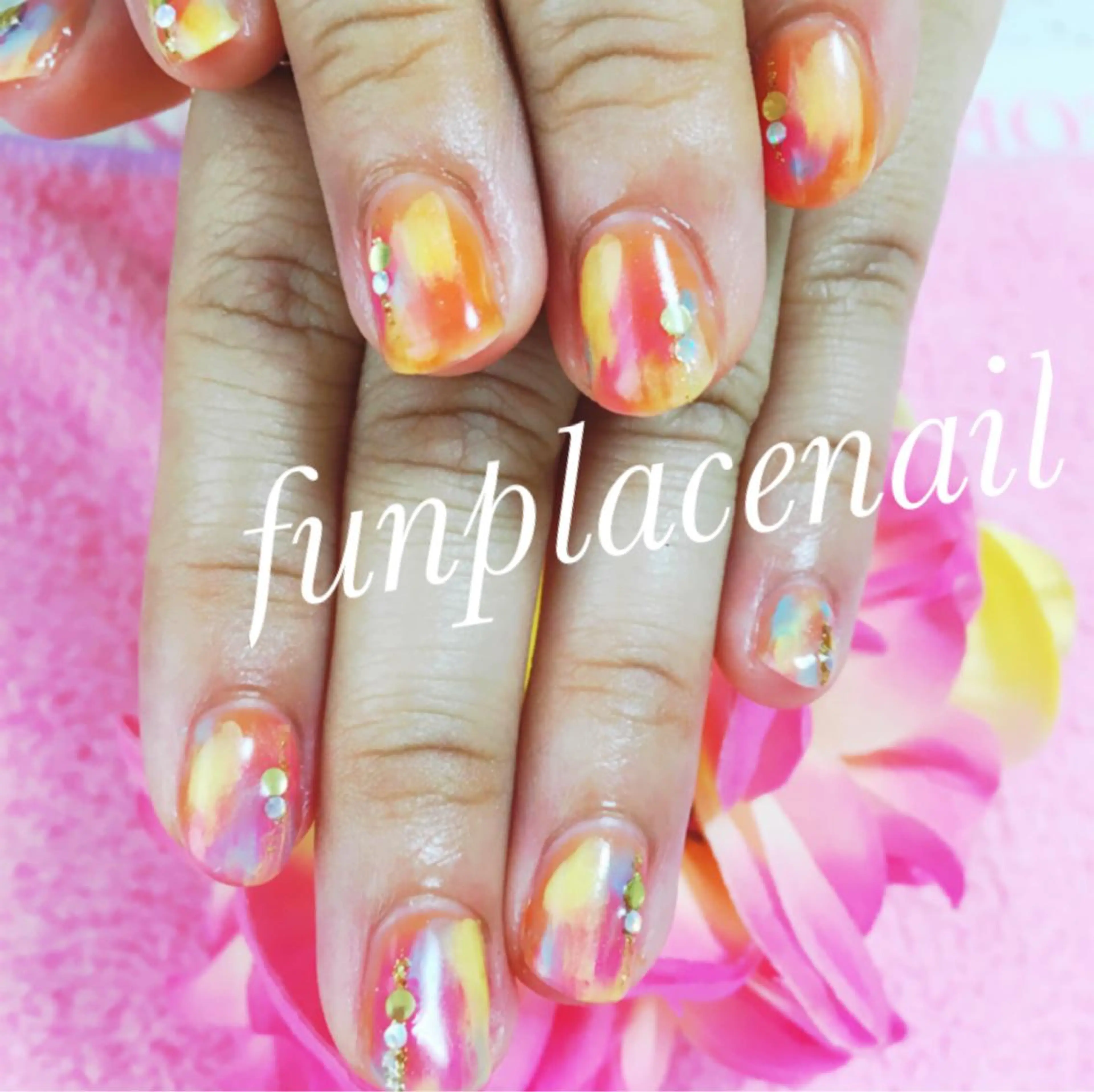 ショート ミディアム セミロング ロング カラー パーマ ヘアアレンジ メンズ キッズ ネイル まつエク アートネイル nail salon＆school felice所属・フェリーチェ瑞江店 新山のネイルデザイン