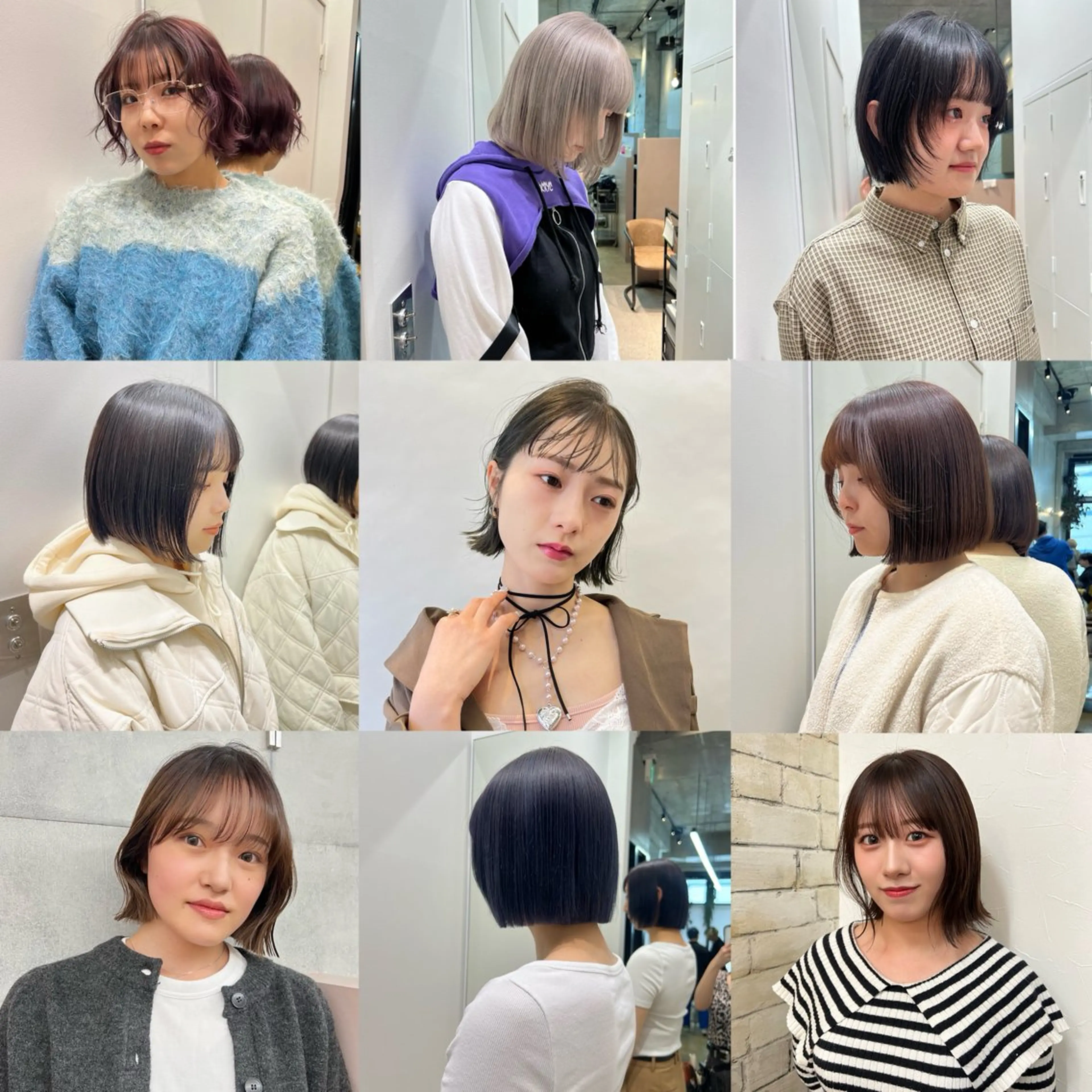 ミディアム カット ヘアカラー カコ♡ ボブ ヘアアレンジのヘアスタイル