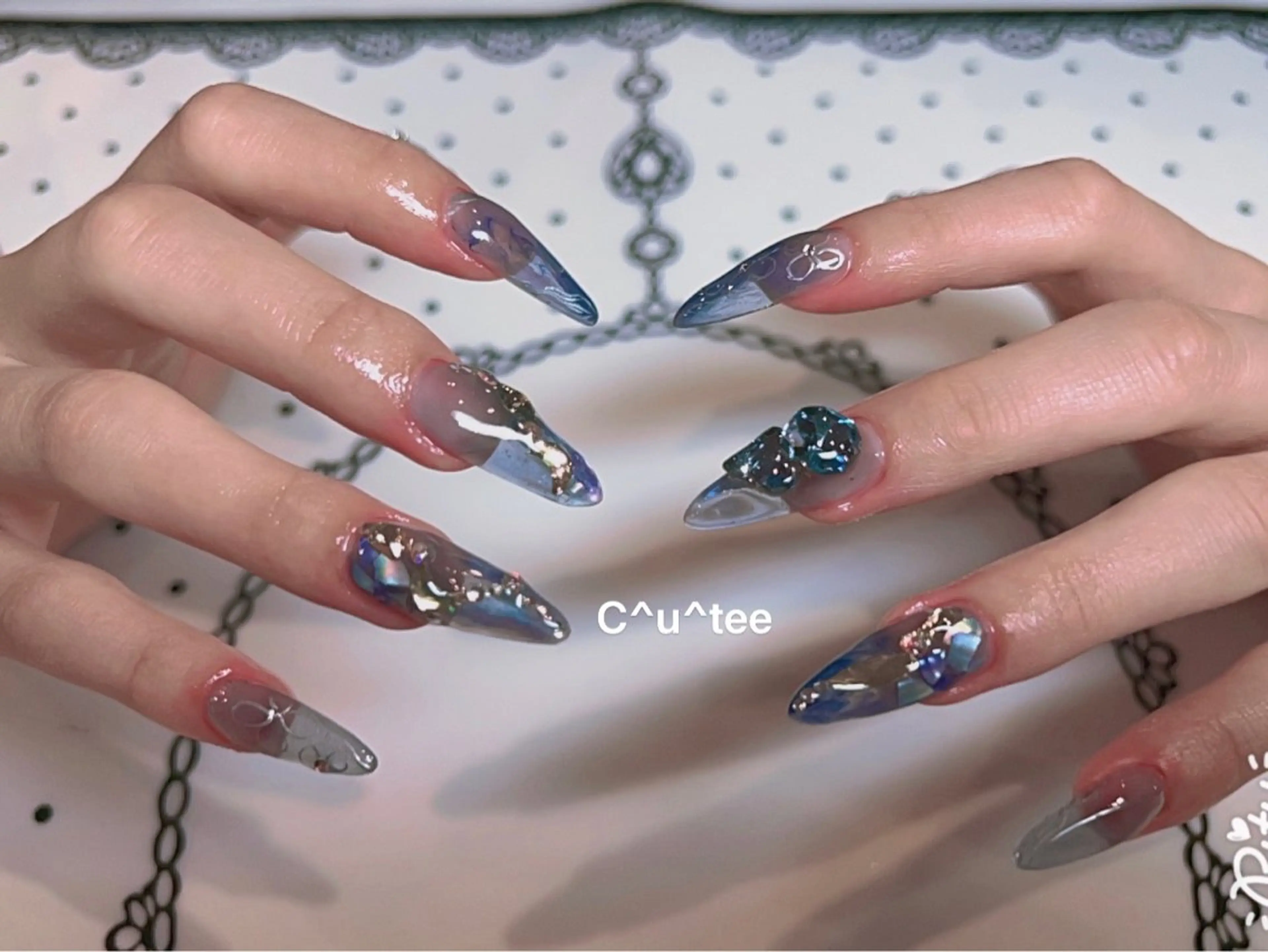 ロング 🎀CUTEE 🎀レイのネイルデザイン
