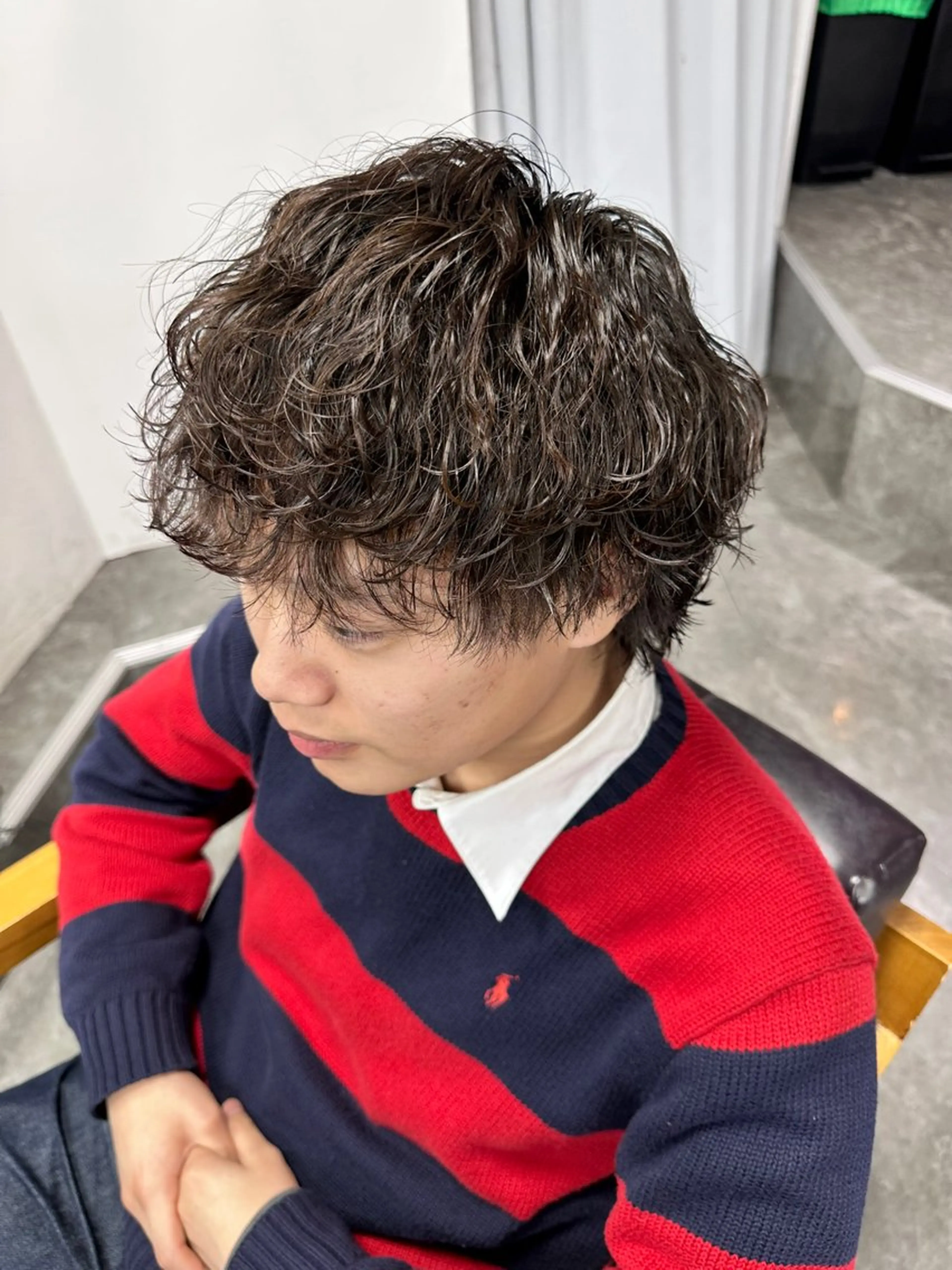 パーマ メンズ カット パーマ KING of hair by NOISM所属・梅田/メンズカット/ パーマ/秋本 大智のヘアスタイル