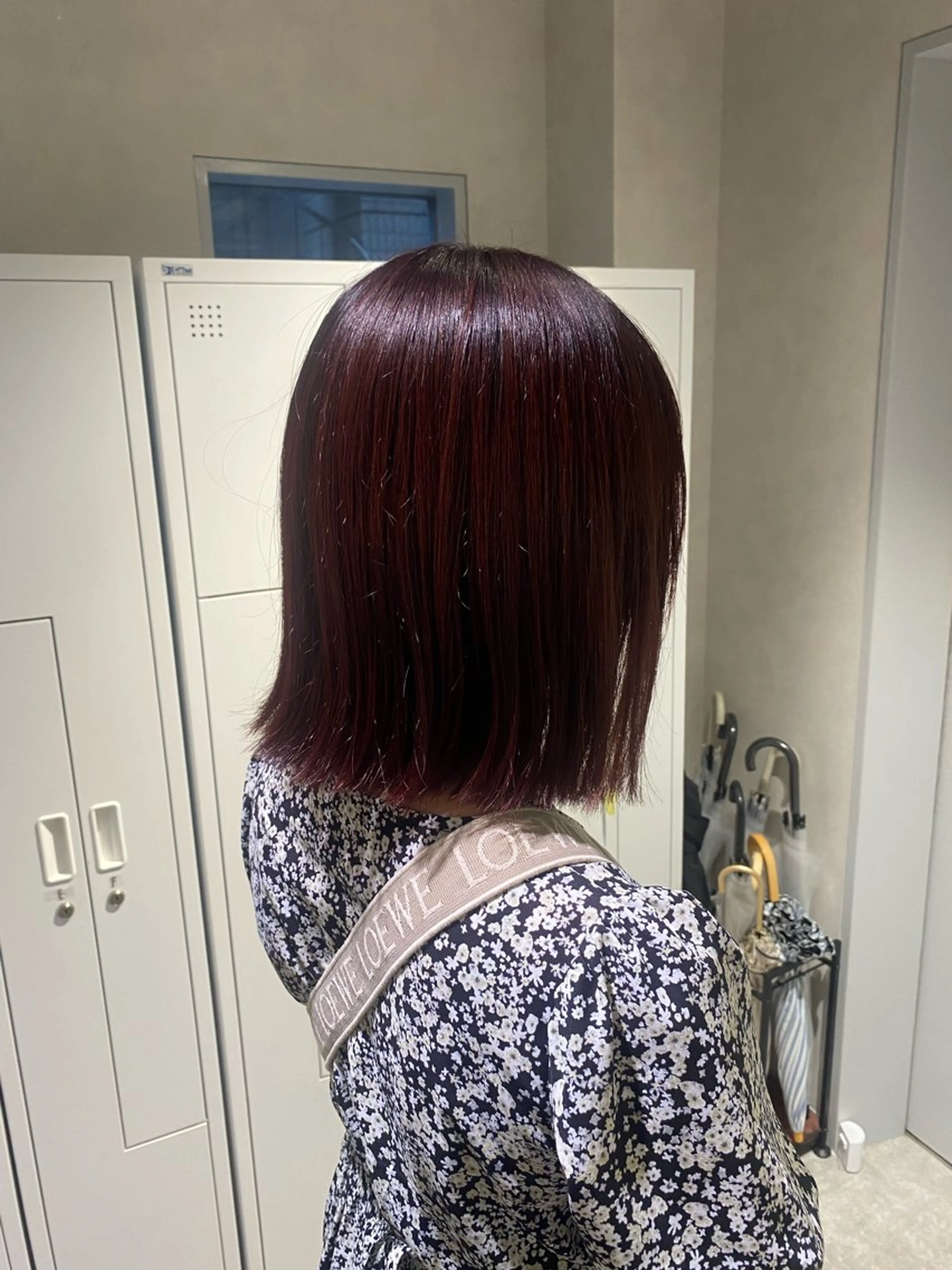 ミディアム ピンクブラウン さよ 🌼西梅田美容室のヘアスタイル