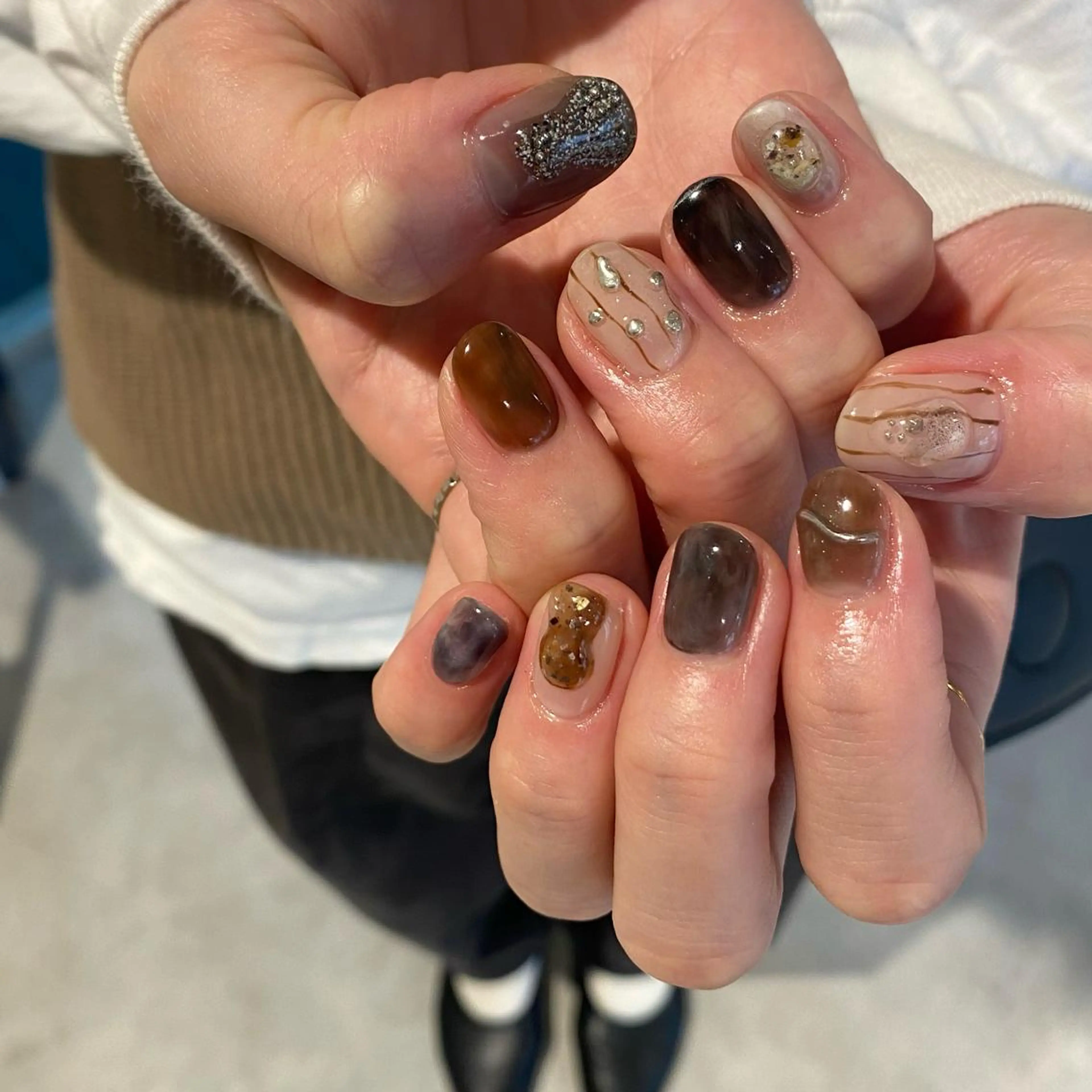 ネイル ニュアンスネイル ハンドネイル RINO AMANE nailのネイルデザイン