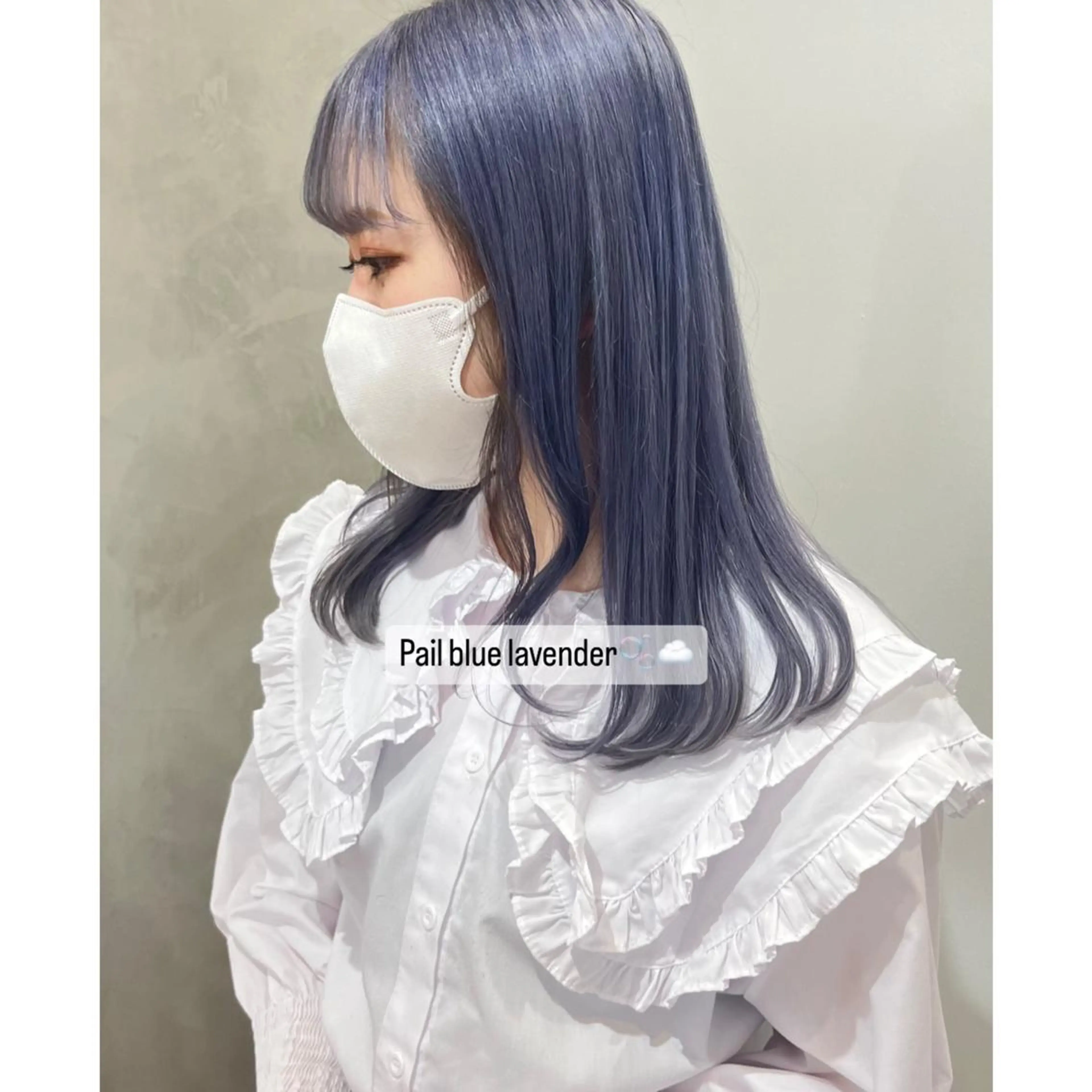 セミロング カラー miku୨୧˖* 透明感モテカラーのヘアスタイル
