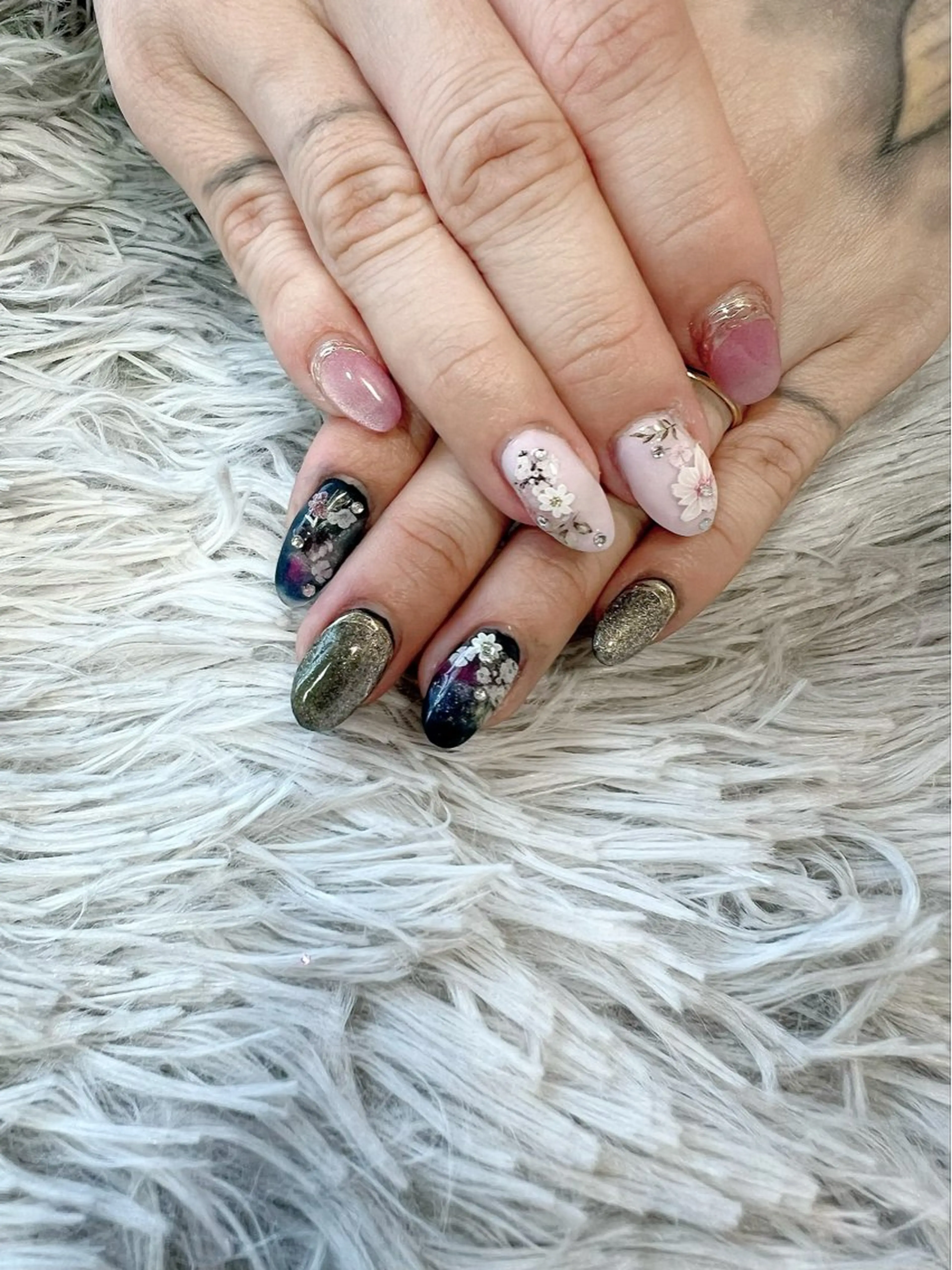 ネイル スカルプネイル ショートネイル 春ネイル フットネイル シェヌネイル JURAのネイルデザイン