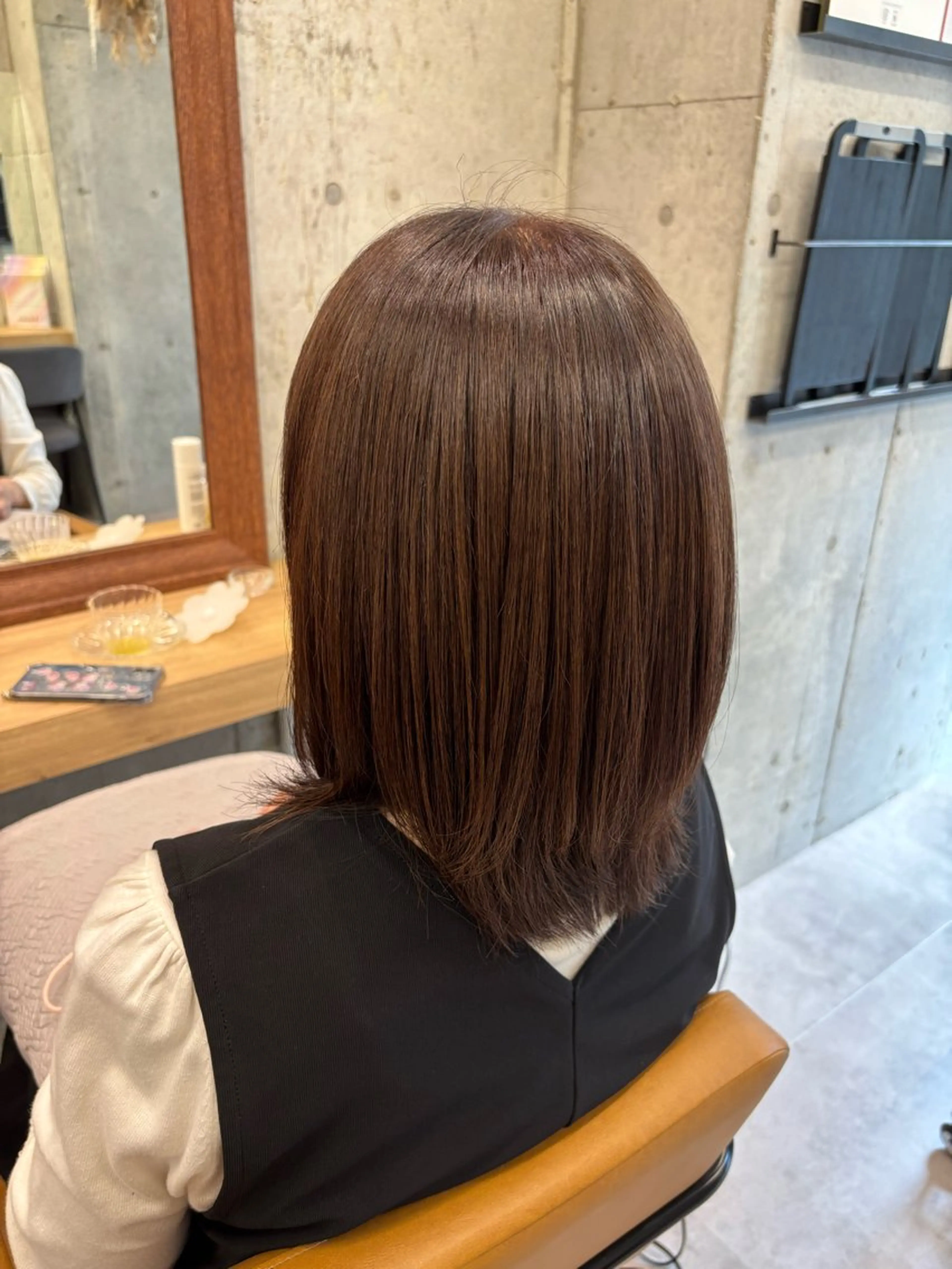 ミディアム ヘアカラー ユイナ カラーモデル大募集のヘアスタイル