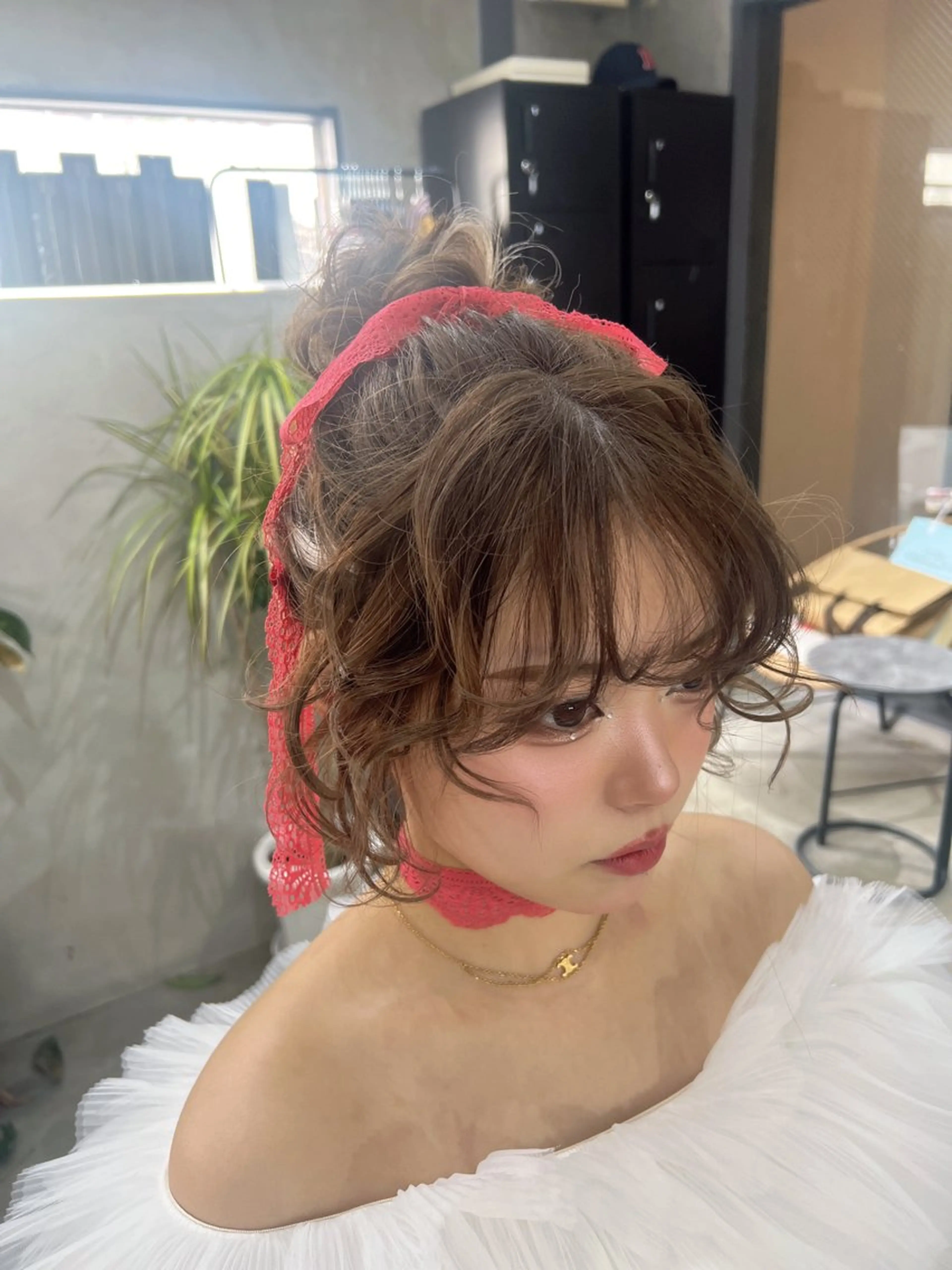 ロング ヘアセット maya レイヤーカットのヘアスタイル