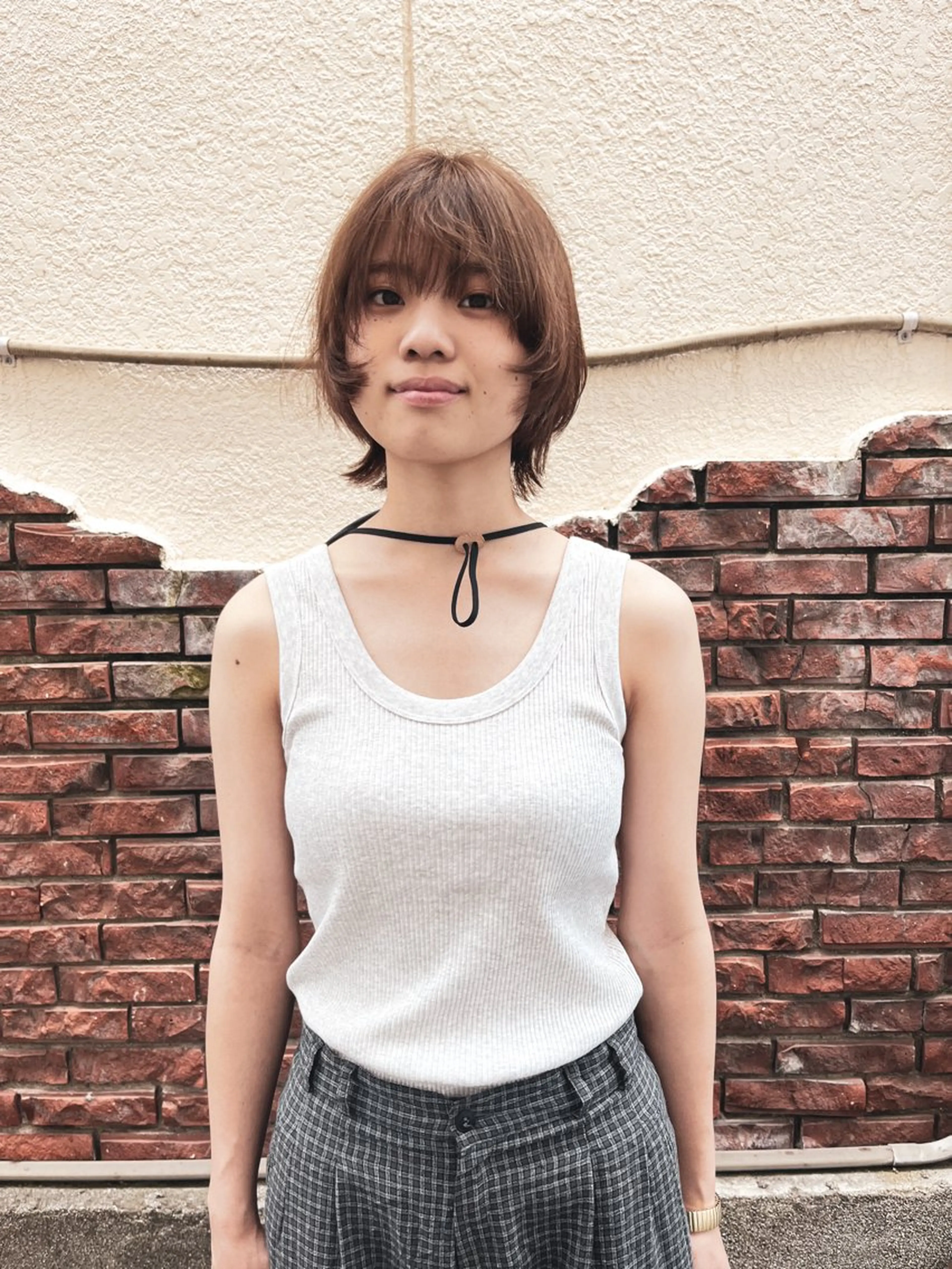 ショート カラー ウルフカット メンズハイトーン/栄 /イトウタケルのヘアスタイル