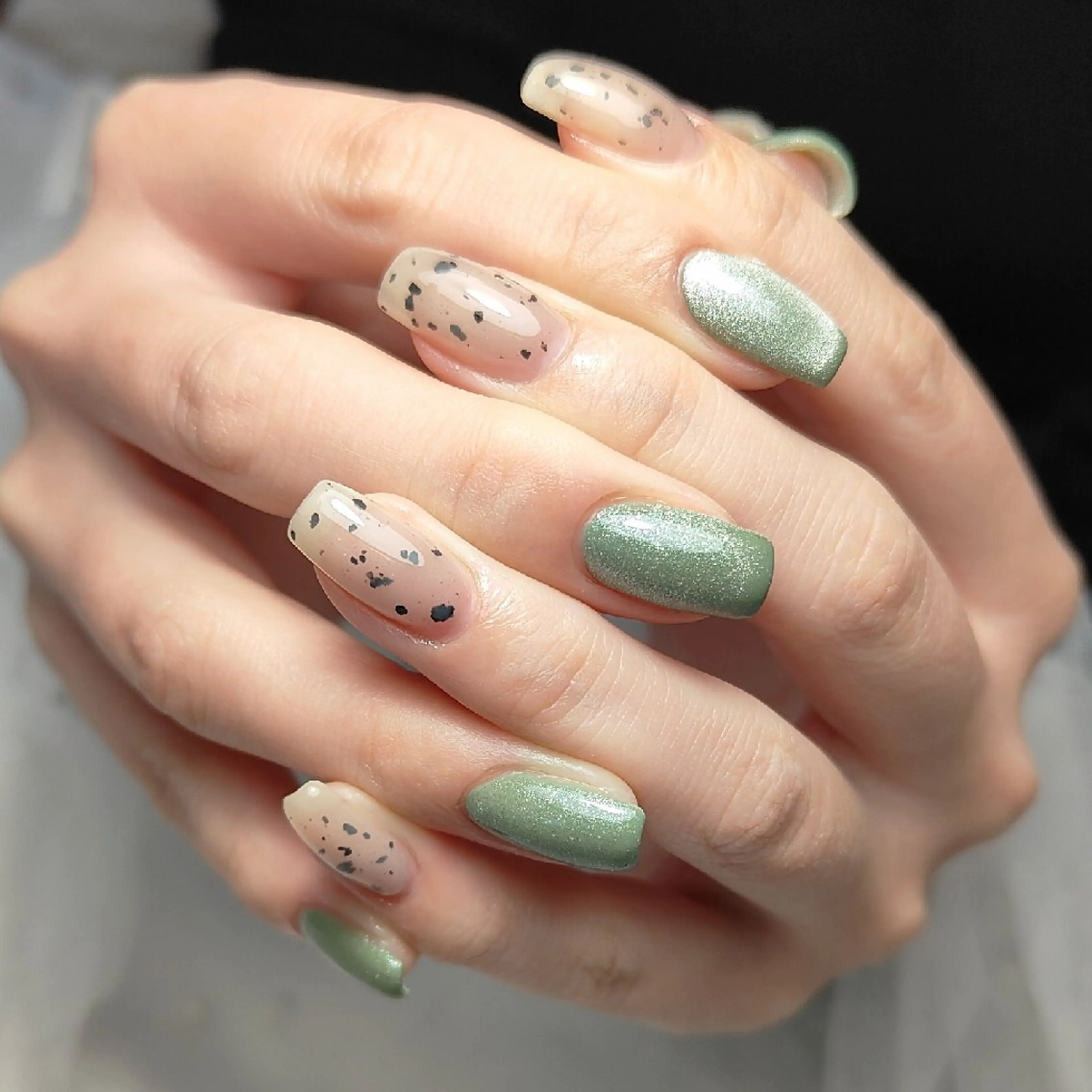 ネイル フレンチネイル マグネットネイル マグネットフレンチ ハンドネイル CLEAR NAILのネイルデザイン