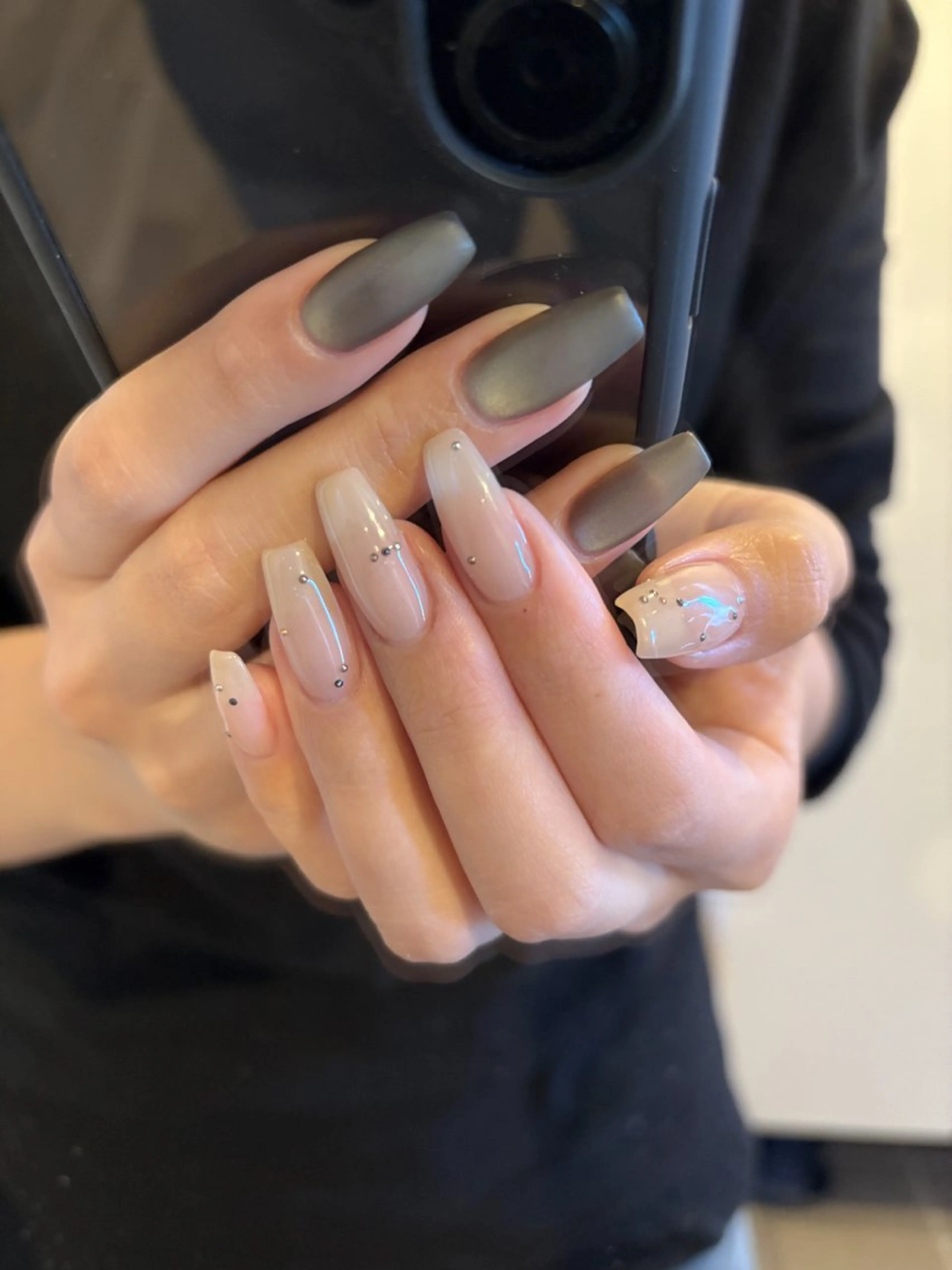ネイル マグネットネイル マットネイル ハンドネイル ARUM nail shokoのネイルデザイン