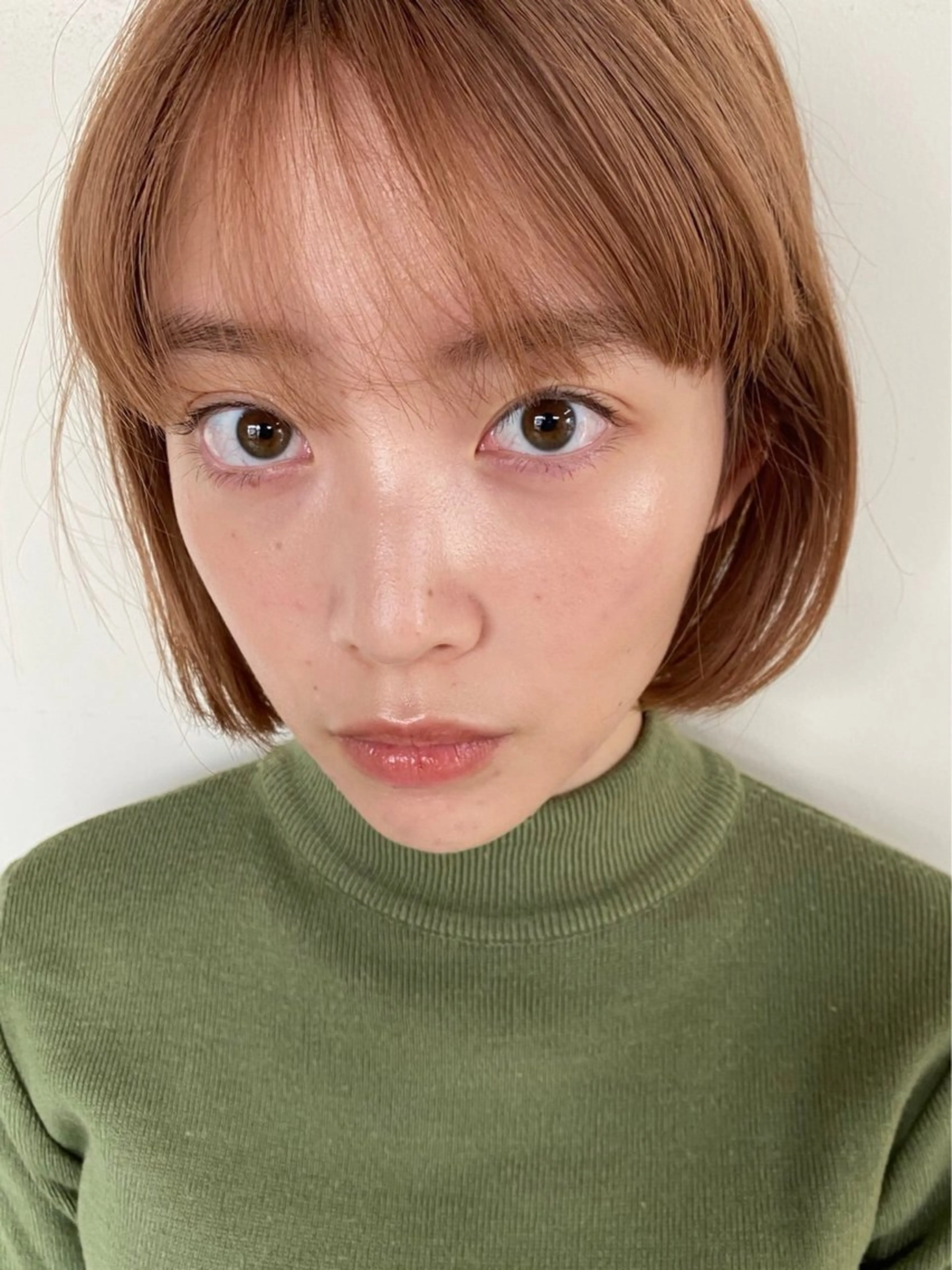 ミディアム カラー ベージュカラー ブリーチ ブラウンカラー ヘアカラー 松崎 めいのヘアスタイル