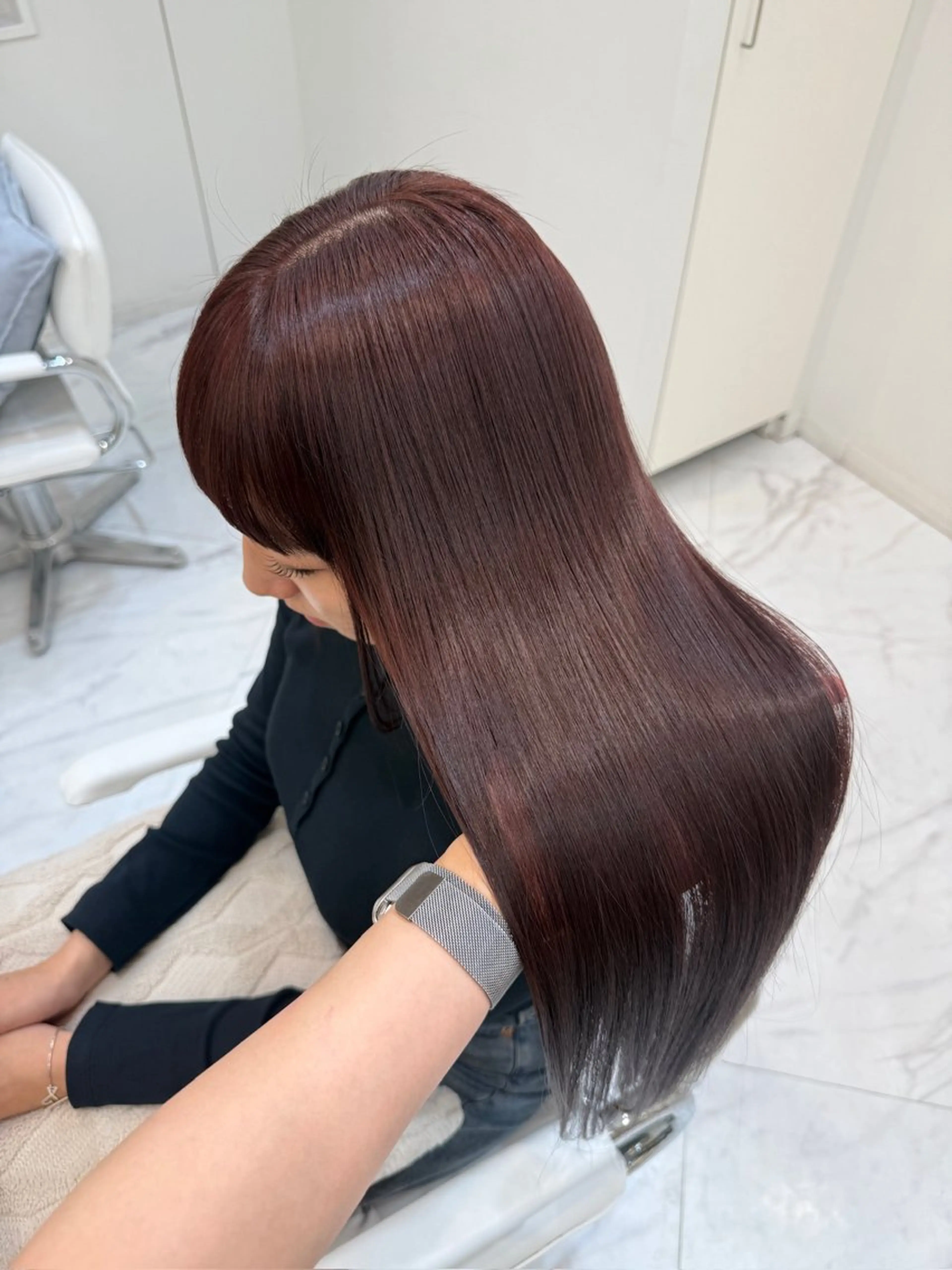 ロング カット ヘアカラー トリートメント Sayaka ii+Uのヘアスタイル