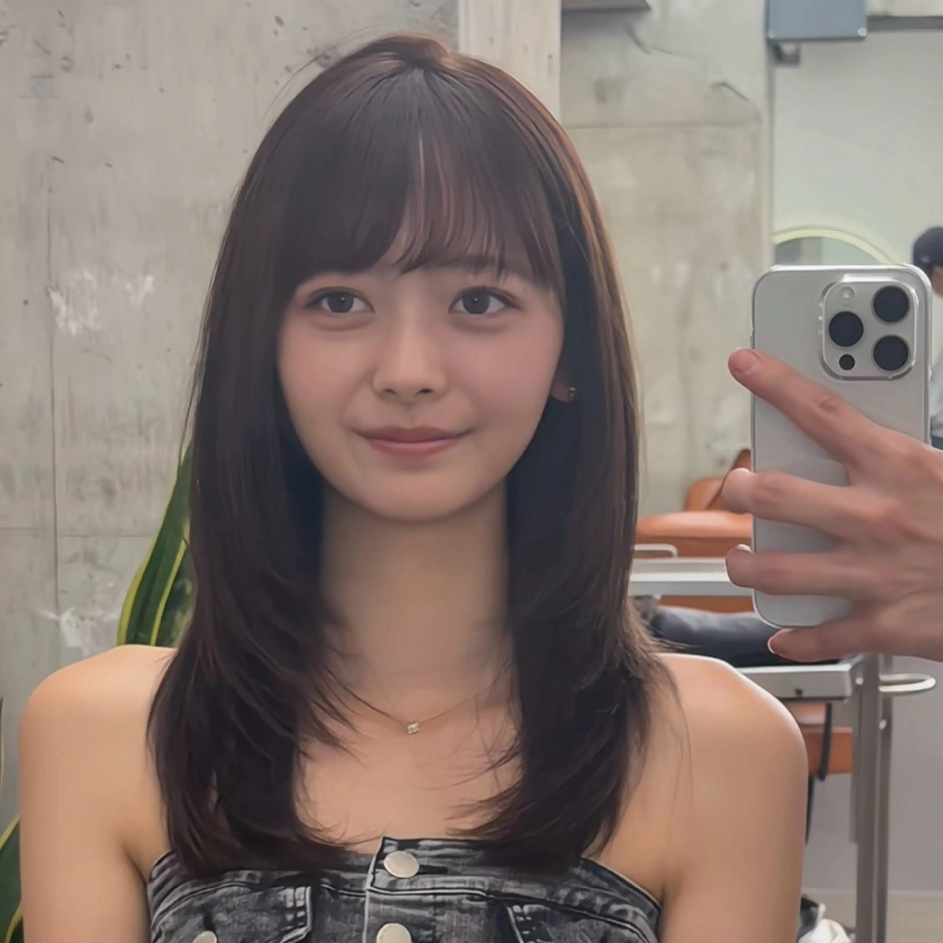セミロング カラー レイヤーカット 似合わせ/レイヤー/ 透明感/みっきーのヘアスタイル
