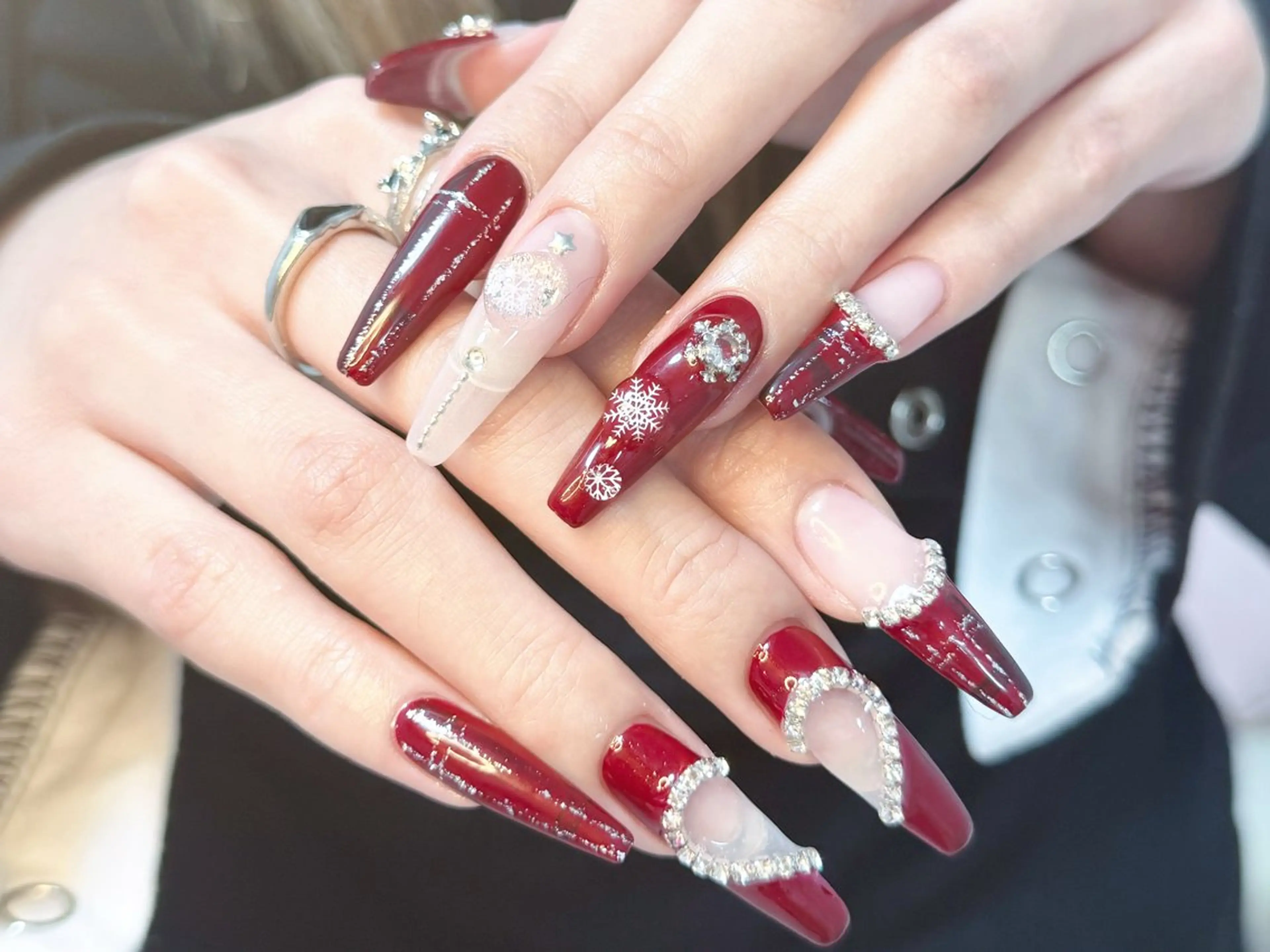 ネイル アートネイル オーロラネイル チークネイル フレンチネイル ガラスフレンチ ハンドネイル 🎀🎀YooLi Nail Salonのネイルデザイン