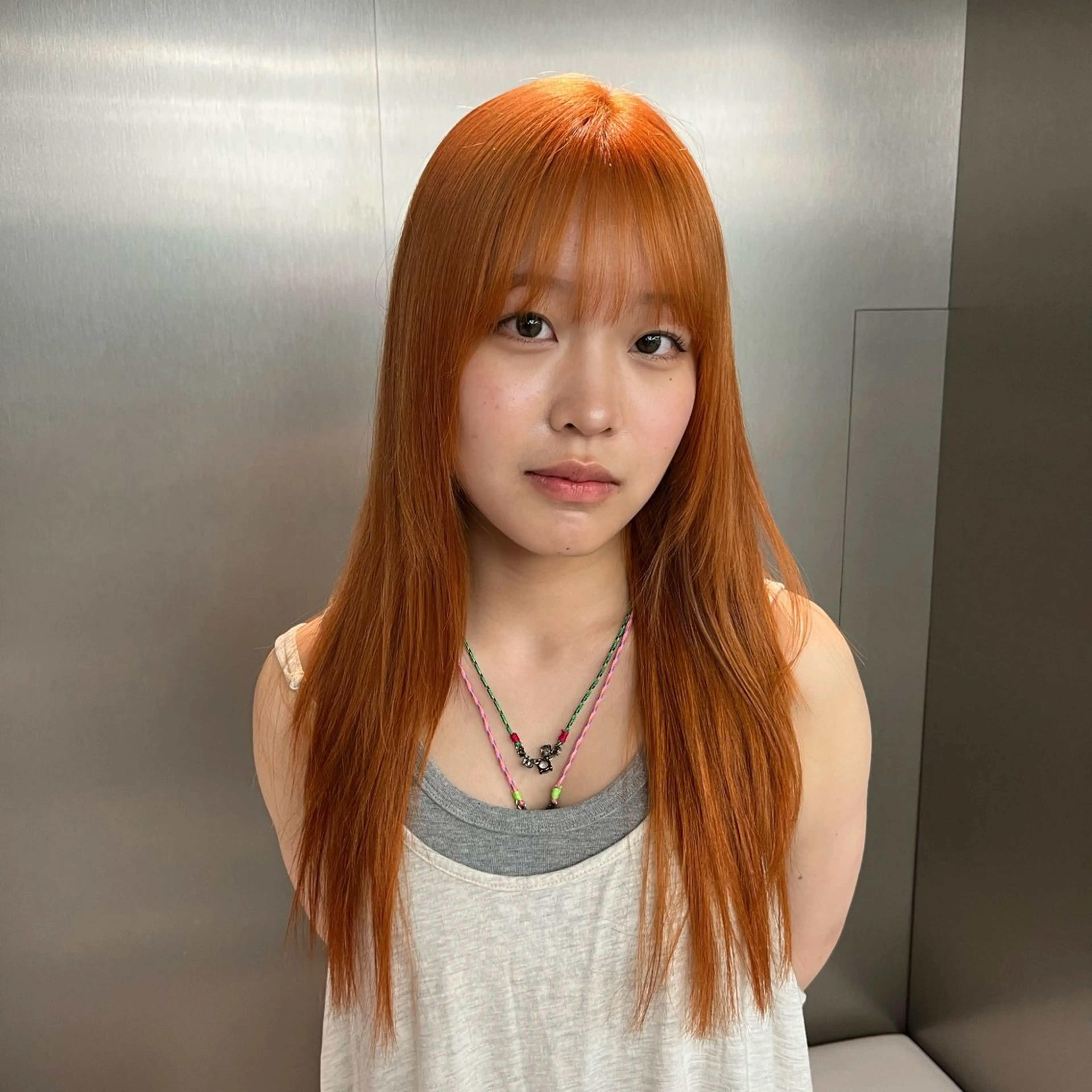 【🧶暖色系カラーにしたい方🧸🧡】ブリーチ+暖色カラー✨️の写真