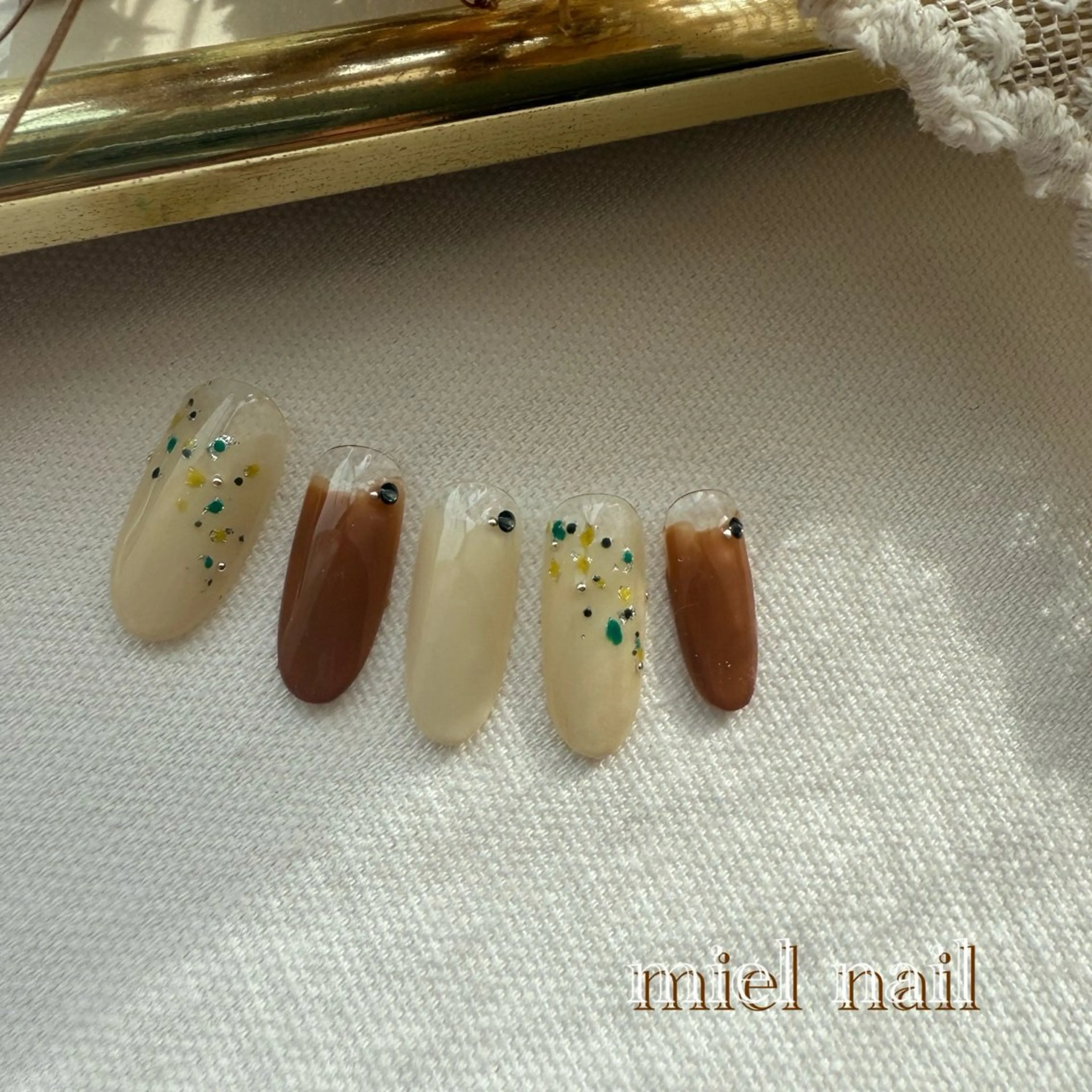 ネイル 冬ネイル ハンドネイル miel nailのネイルデザイン