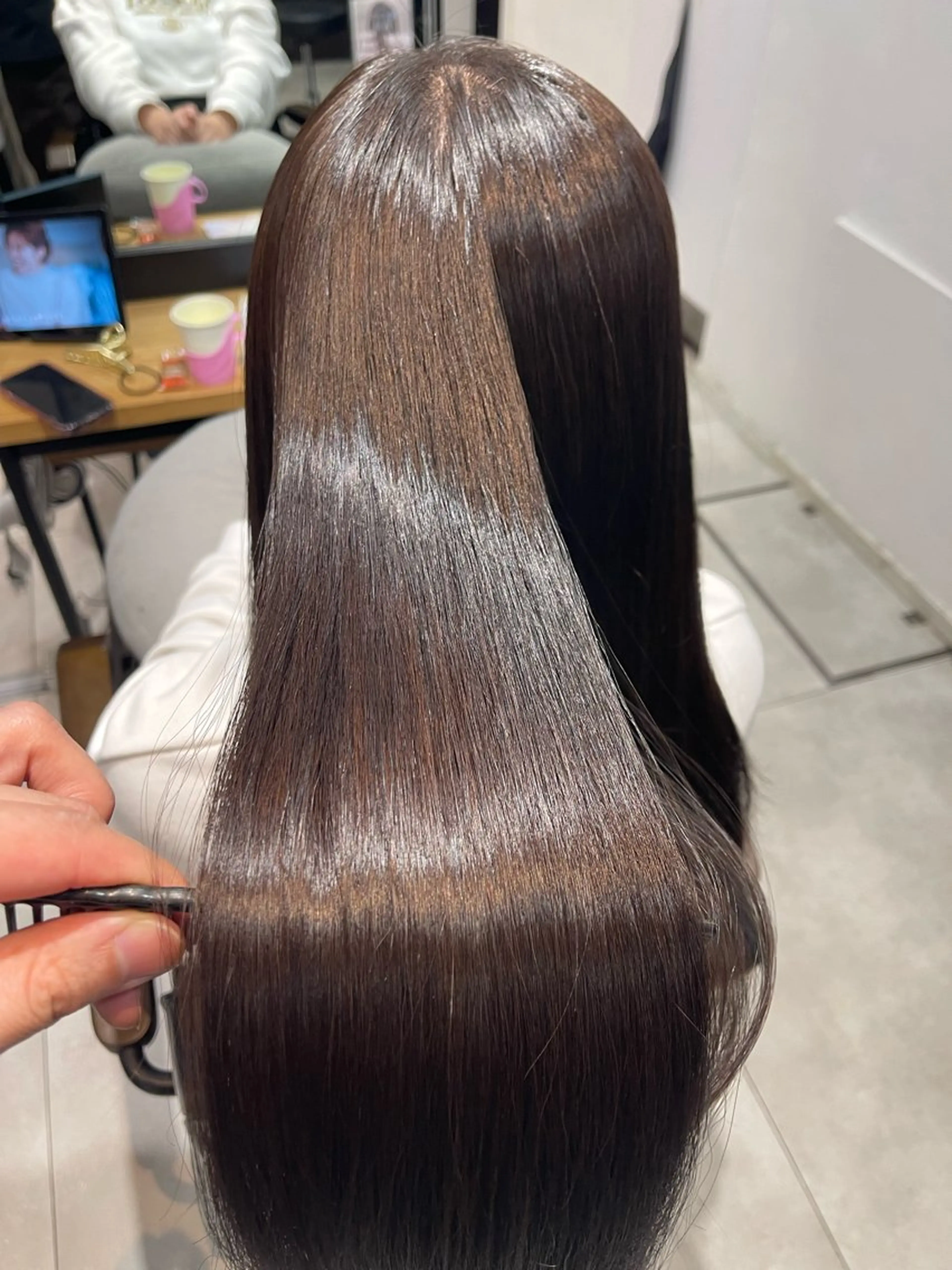 ロング カット 縮毛矯正 StellA所属・アートディレクター ワダヒサノリのヘアスタイル