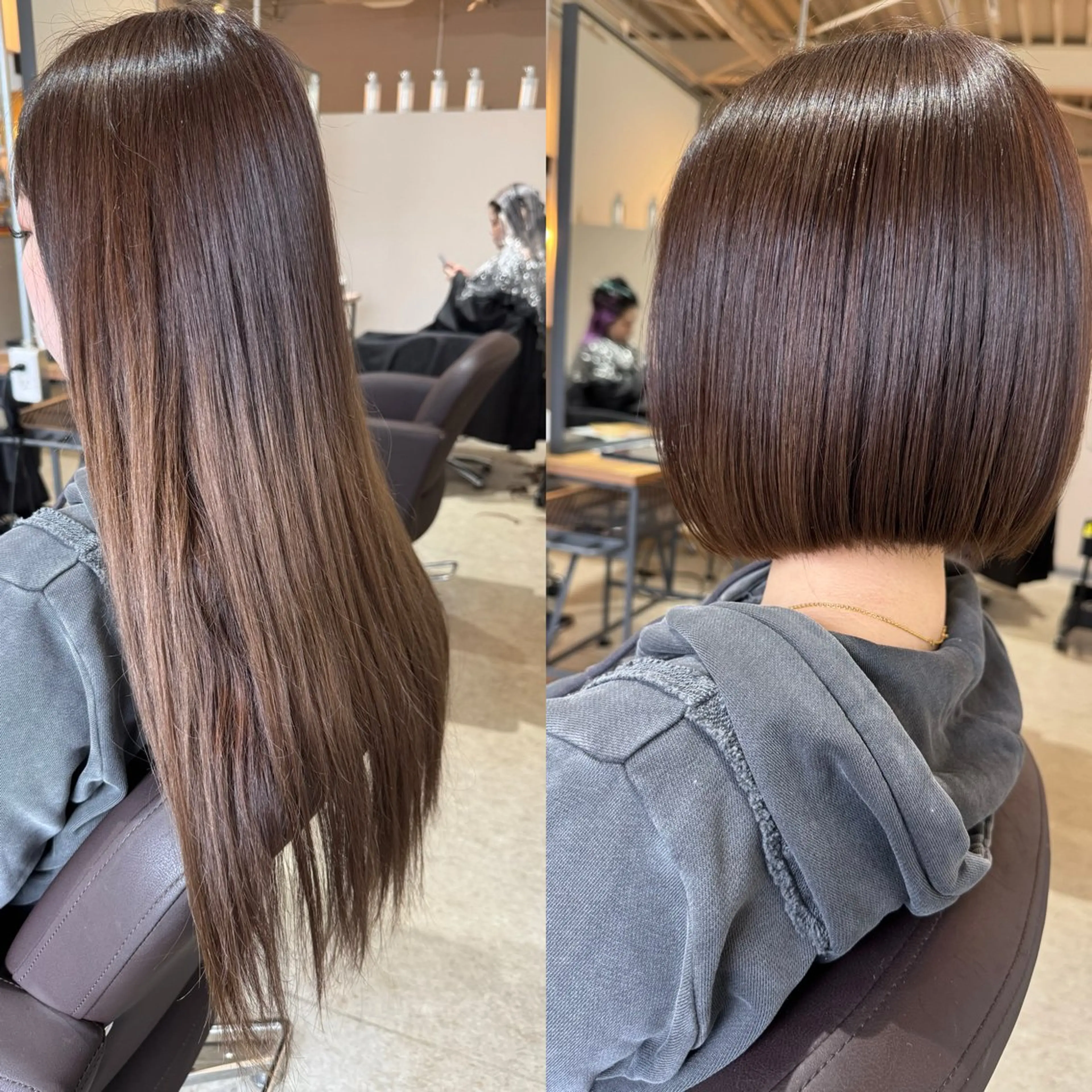 ショート ボブレイヤー ボブ 韓国風ヘア レイヤーカット ショートヘア カット ヘアカラー トリートメント ✨髪質改善美髪矯正✨ ボブ/韓国レイヤー✨のヘアスタイル