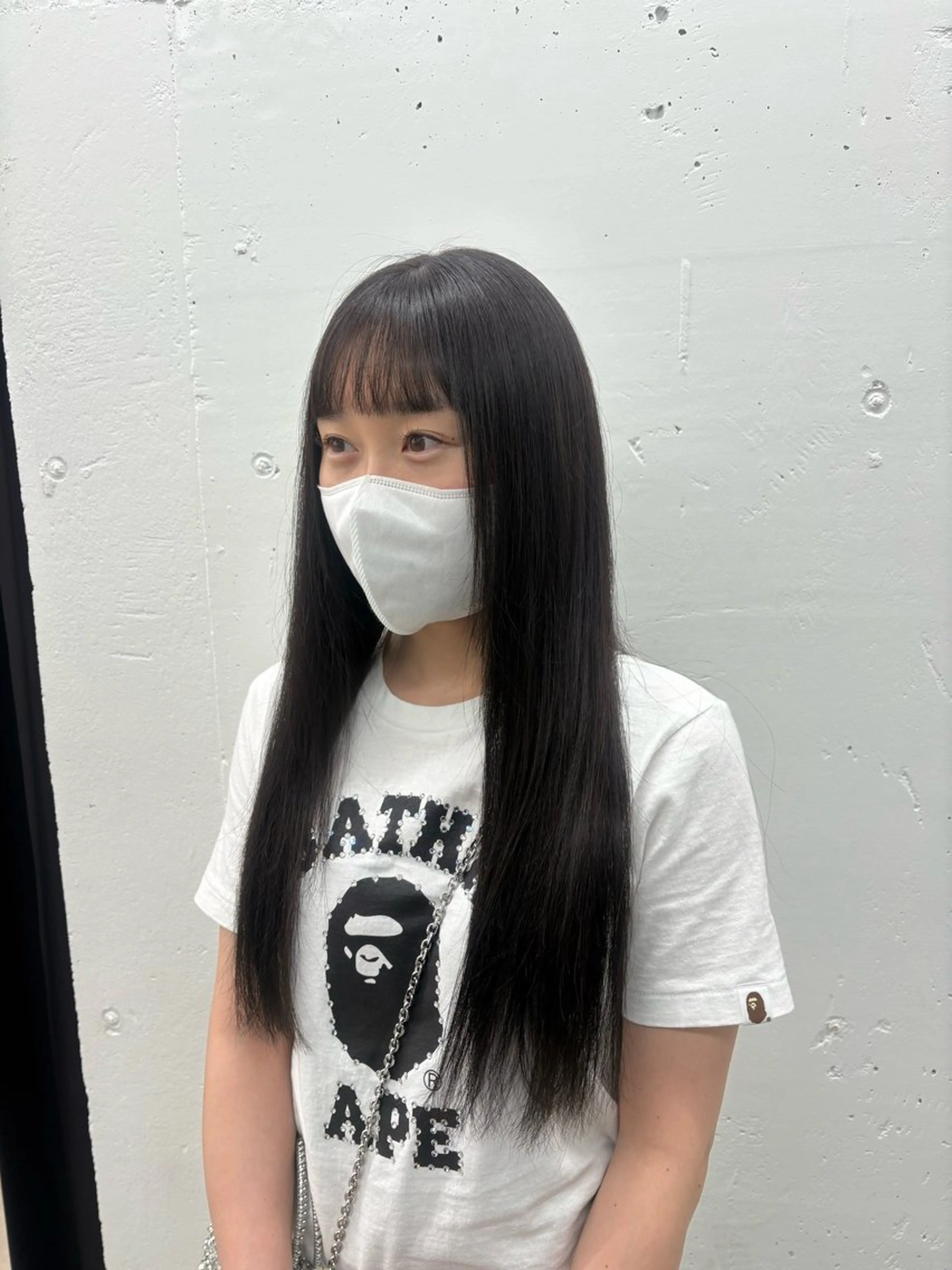 ロング カラー 黒髪 ブルーカラー ブルーブラック ヘアカラー トリートメント 🌟ゆりあ🌟 JILLSTUDIOのヘアスタイル