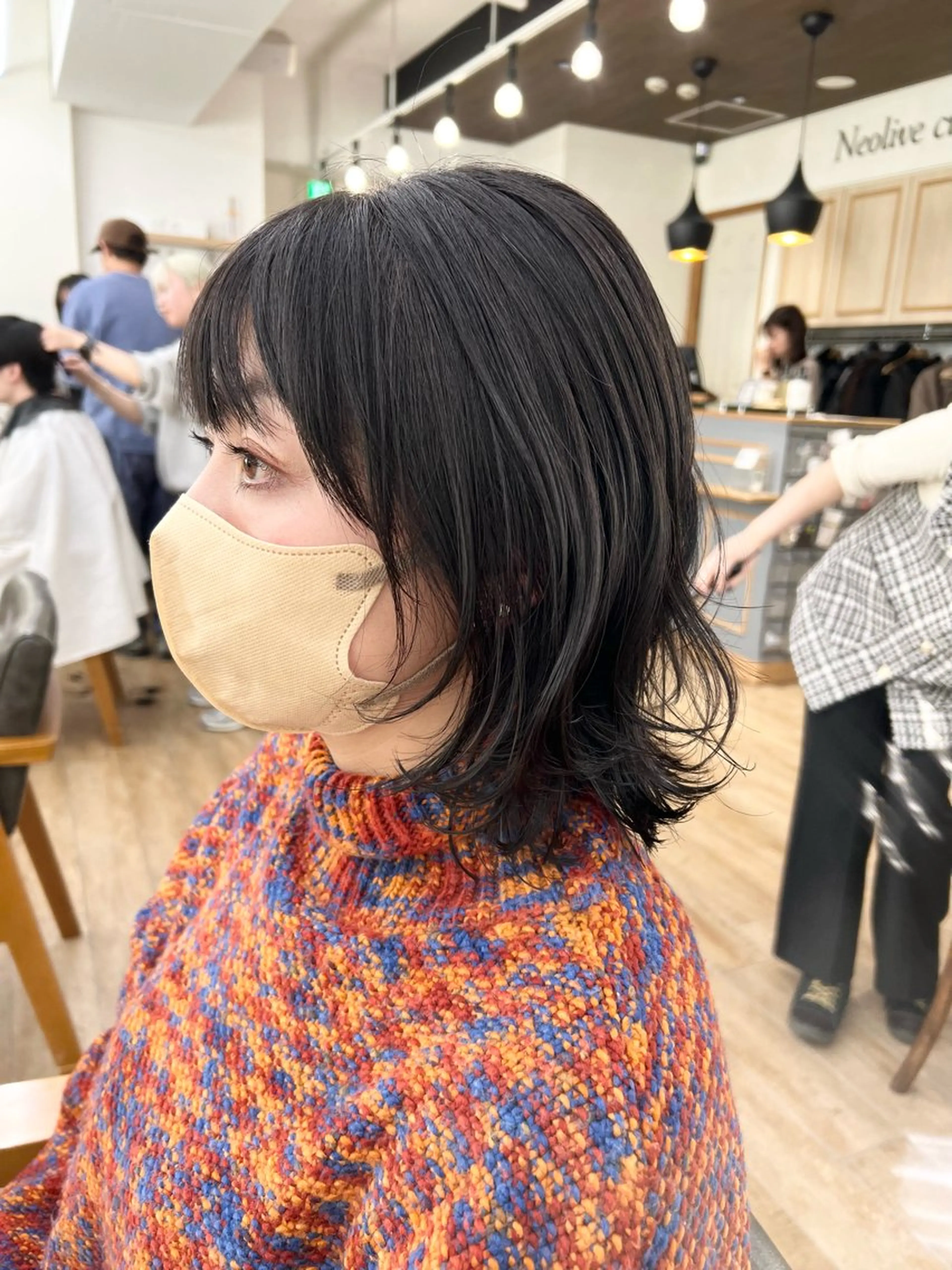 ミディアム パーマ ミディアムパーマ ボブ ウルフカット ハイライト/ウルフ/ 💙鶴岡　愛💙のヘアスタイル