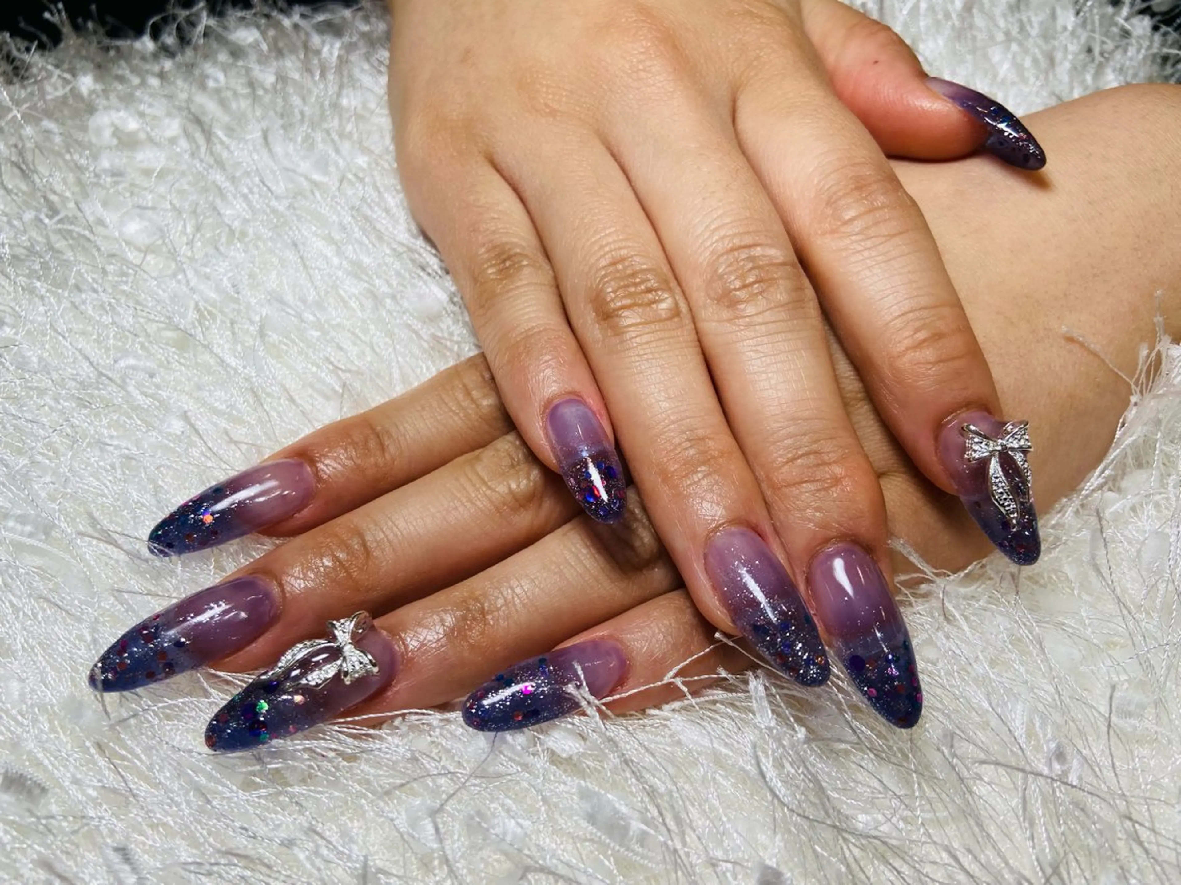 ネイル 長さ出し 持ち込み ネイルチップ A-nail あずさ　閉店のネイルデザイン