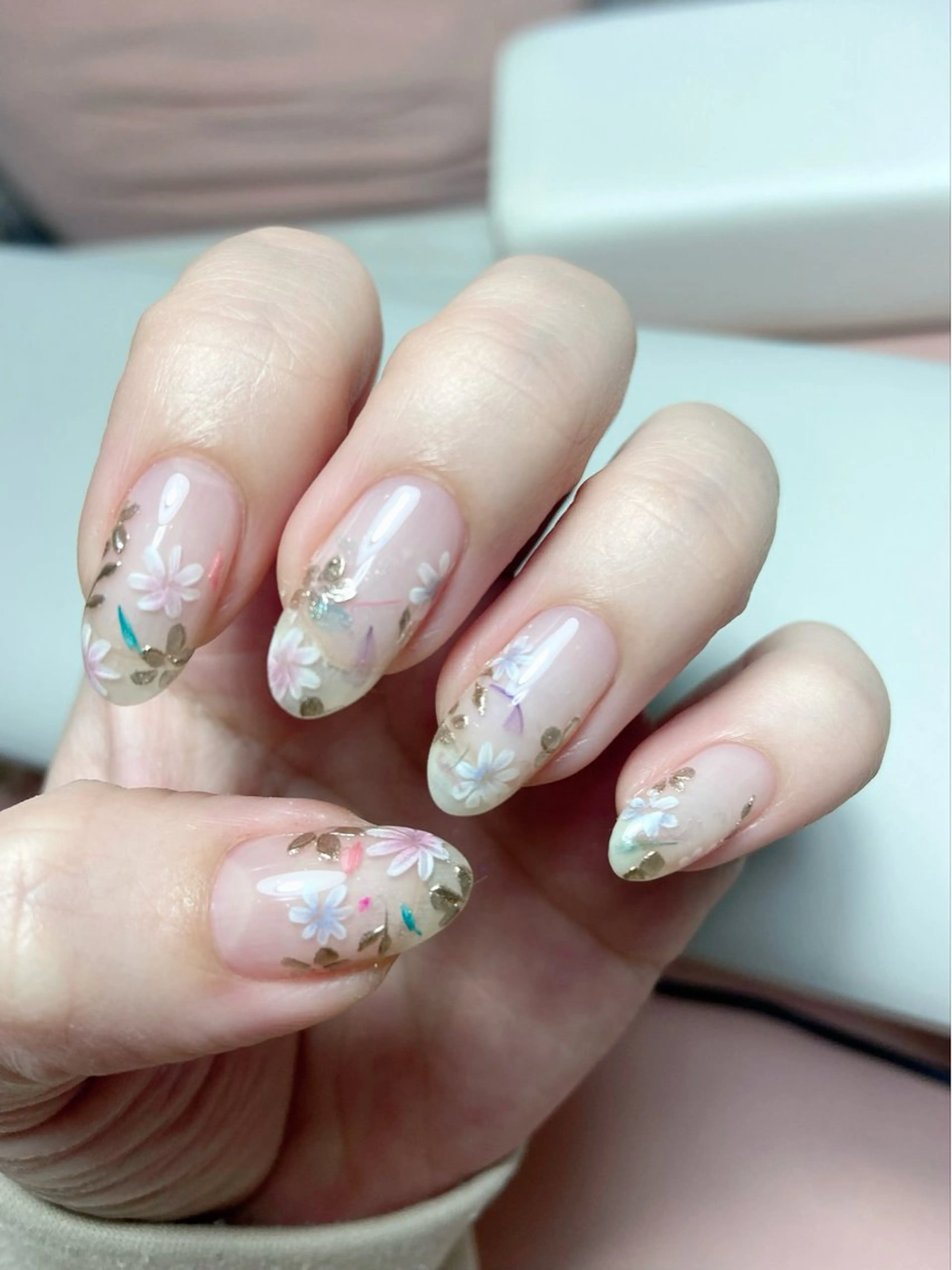 ネイル フラワーネイル ﾈｲﾙｻﾛﾝ Bellefleurのネイルデザイン