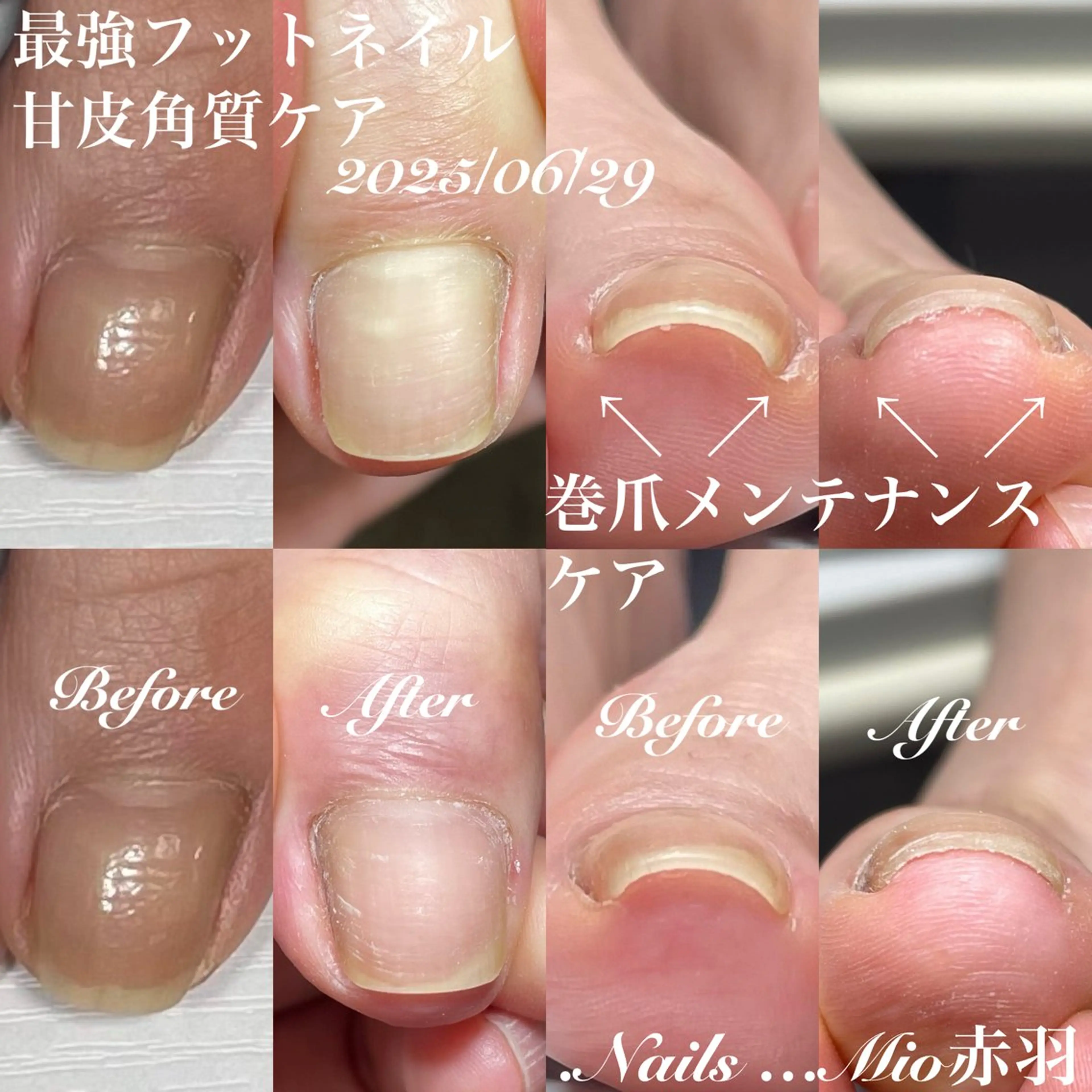 ネイル フットネイル 赤色 .Nails Mio 赤羽西ネイルサロンのネイルデザイン