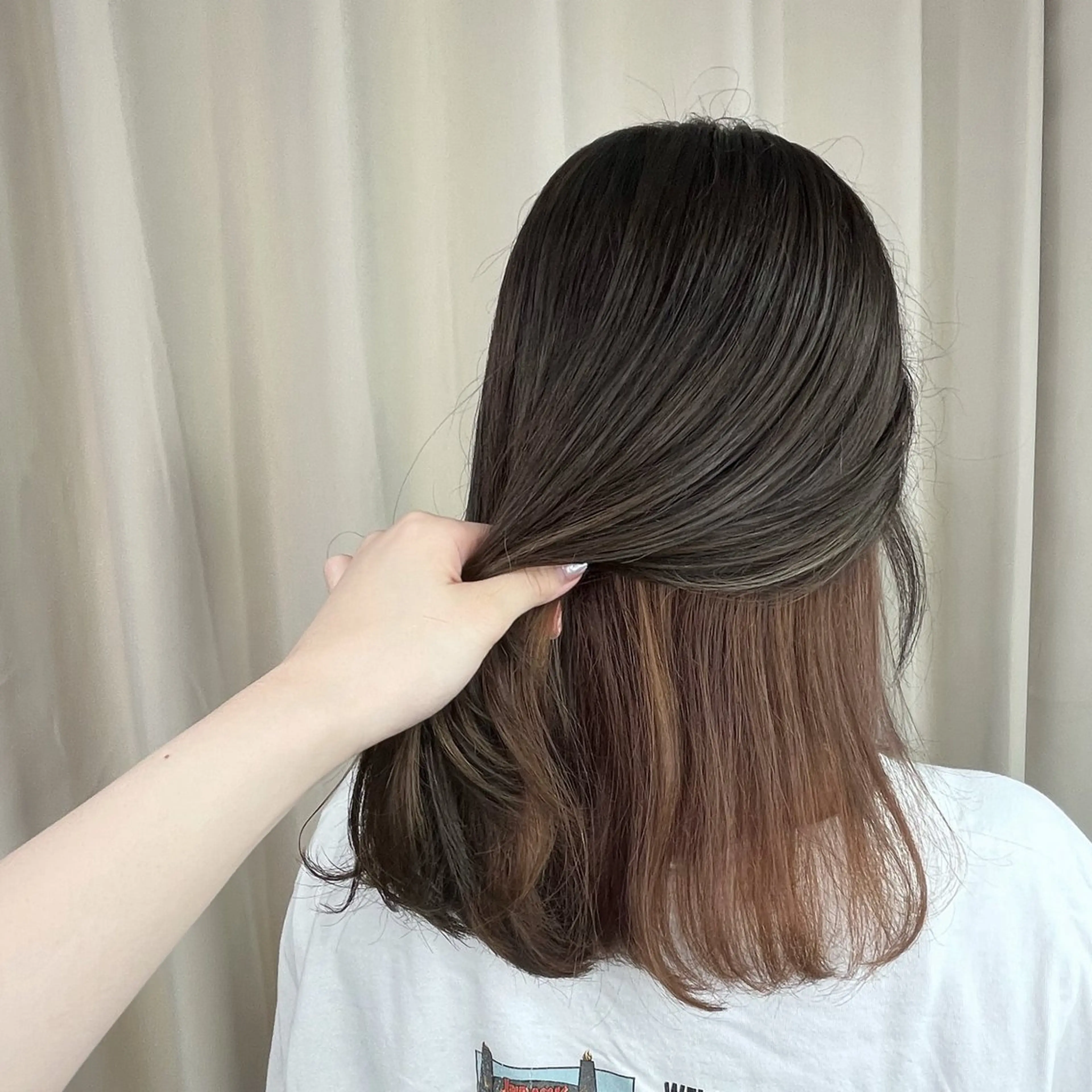 ミディアム ヘアカラー トリートメント かなざわ みかのヘアスタイル
