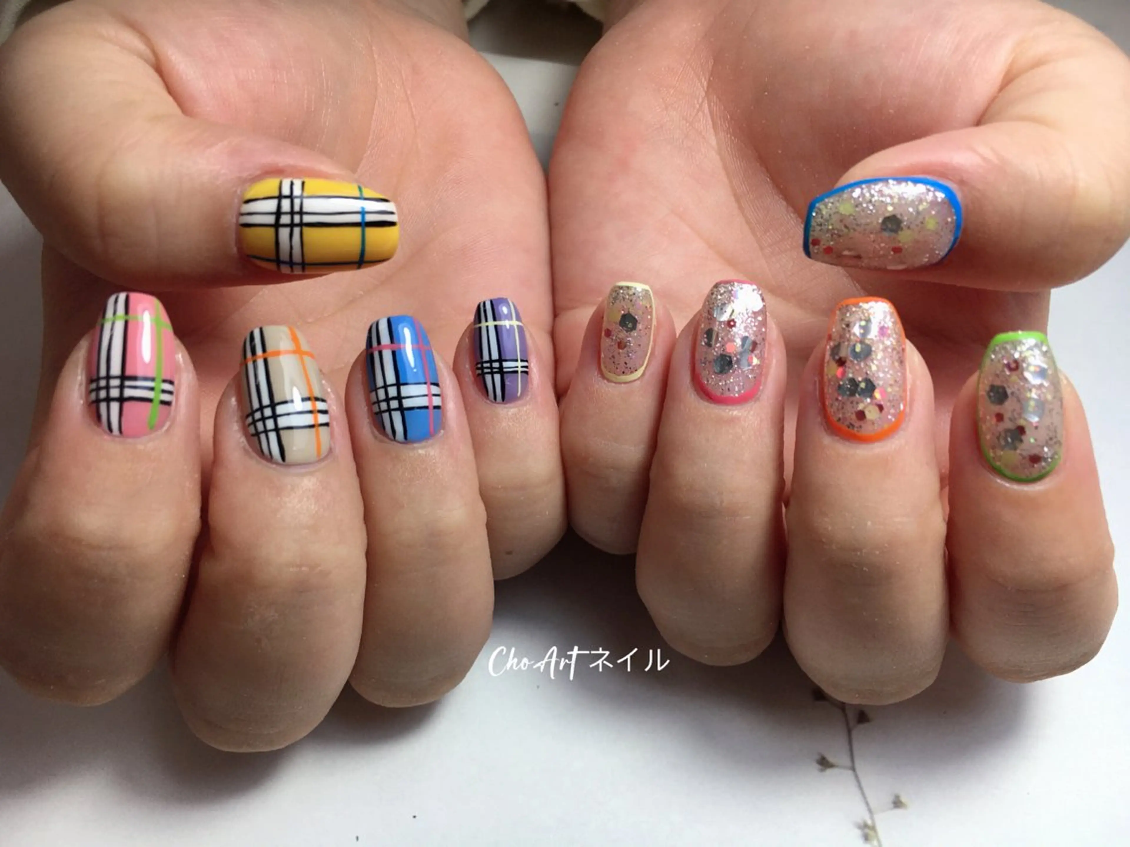 ネイル アートネイル 持ち込み 春ネイル 夏ネイル ハンドネイル Cho Artネイル所属・Cho Art ネイルのネイルデザイン