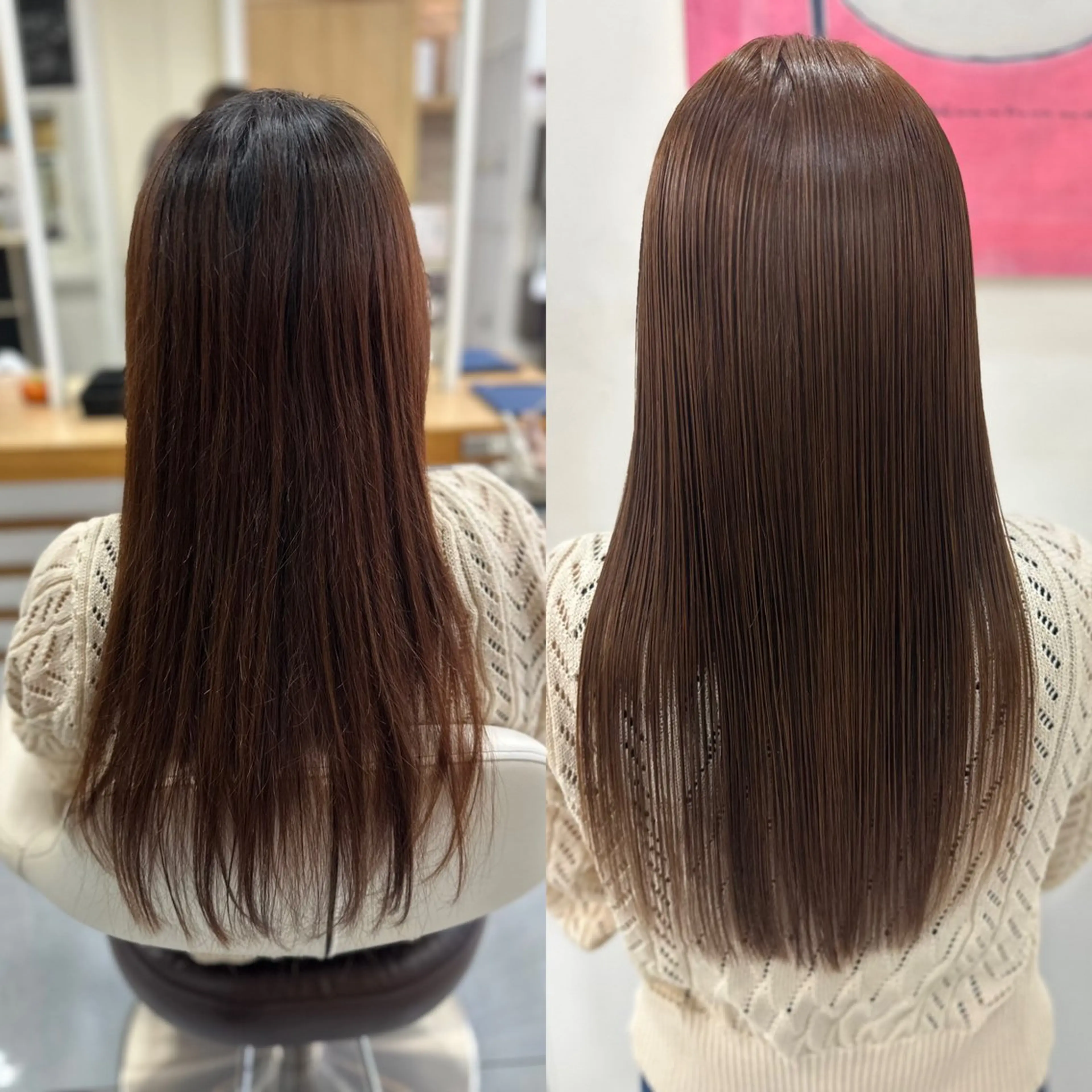 ロング パーマ 縮毛矯正 トリートメント 髪質改善🍏縮毛矯正 /ブリーチ矯正岡部のヘアスタイル