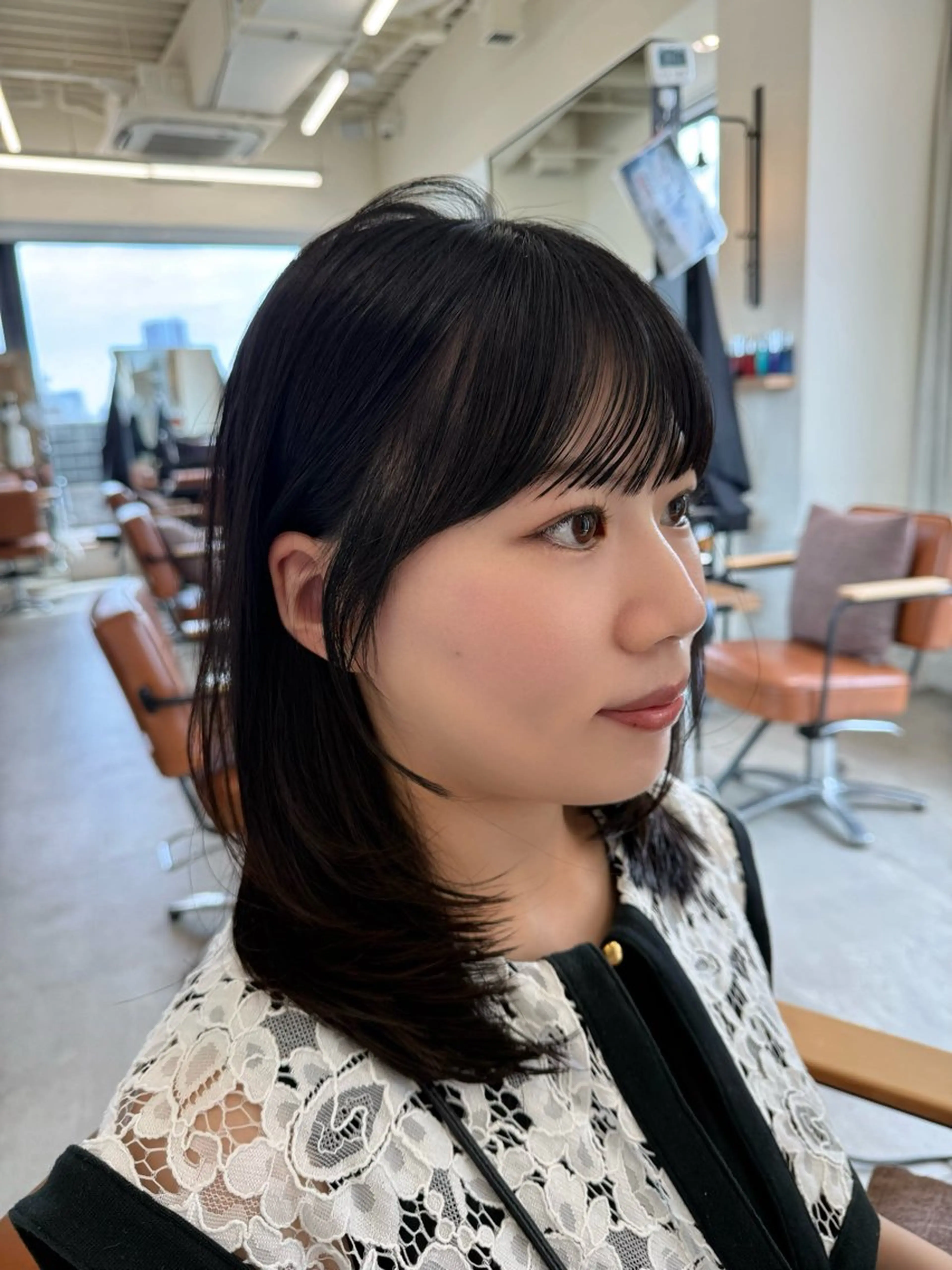 前髪・顔まわりポイントストレート💫の写真