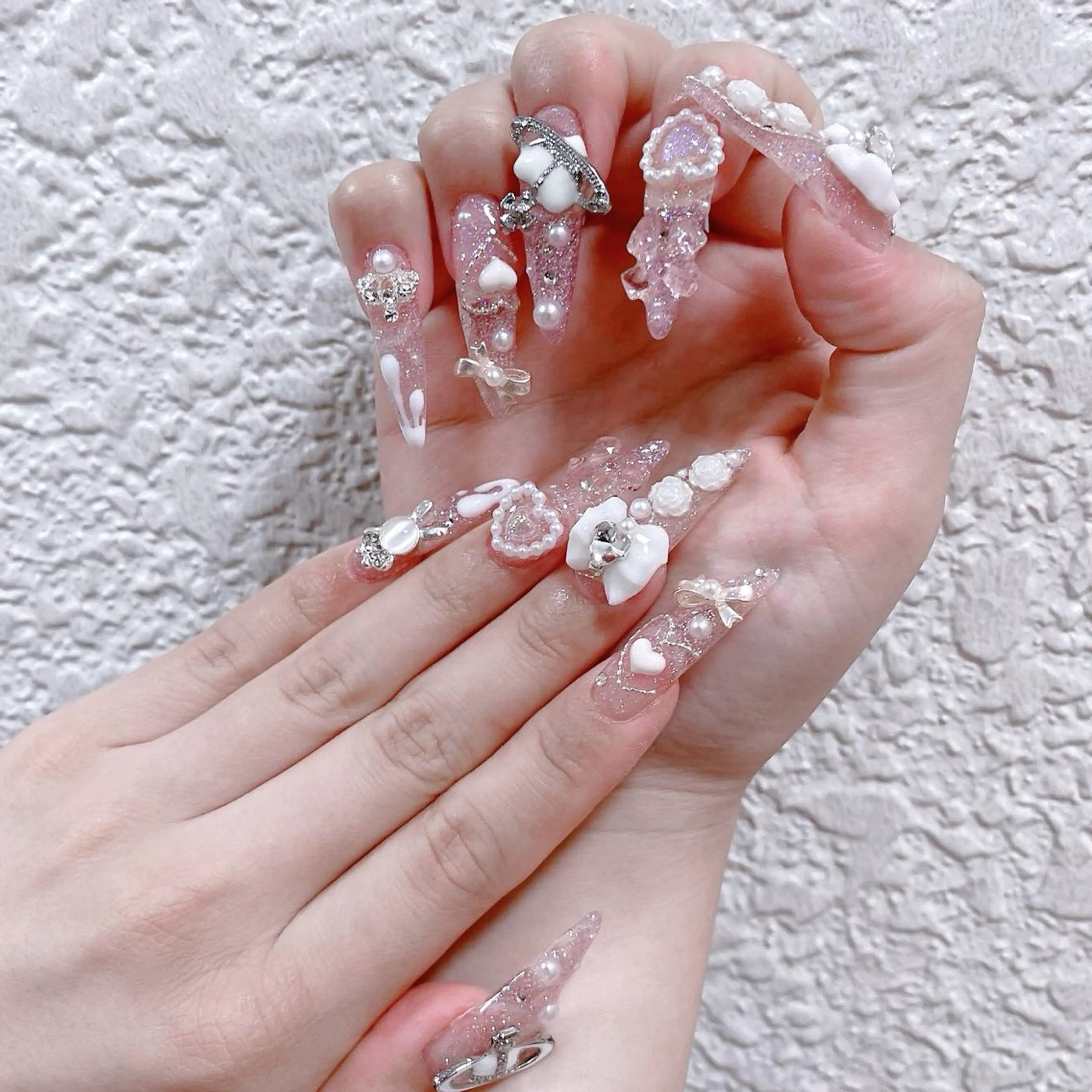 ネイル 成人式 ジェルネイル ネイルチップ ハンドネイル Momoa nail salon所属・MoMoA Nail ネイル長さ出し専門店のネイルデザイン