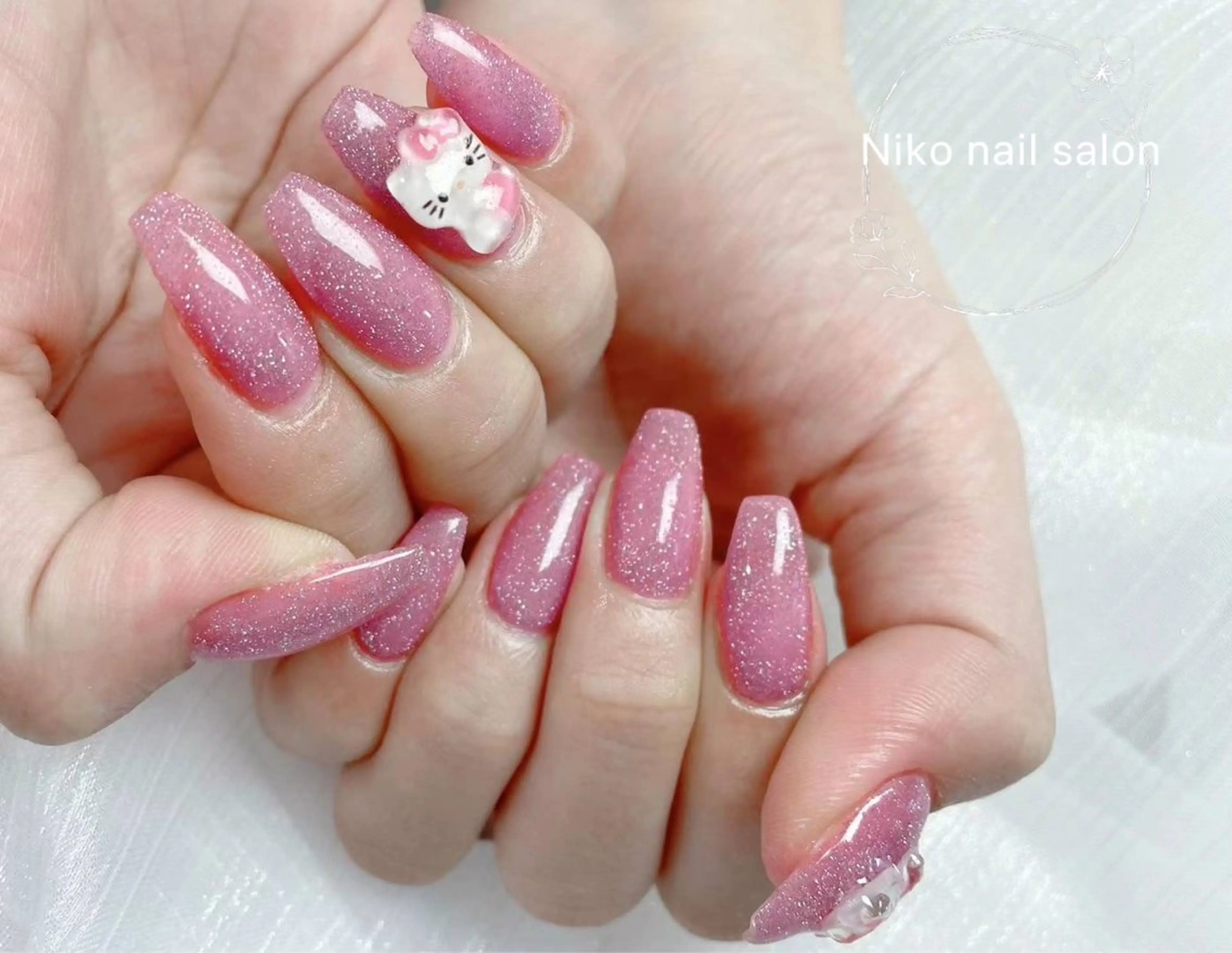 ネイル 長さ出し フットネイル フレンチネイル ジェルネイル 韓国ネイル Niko nailサロンのネイルデザイン