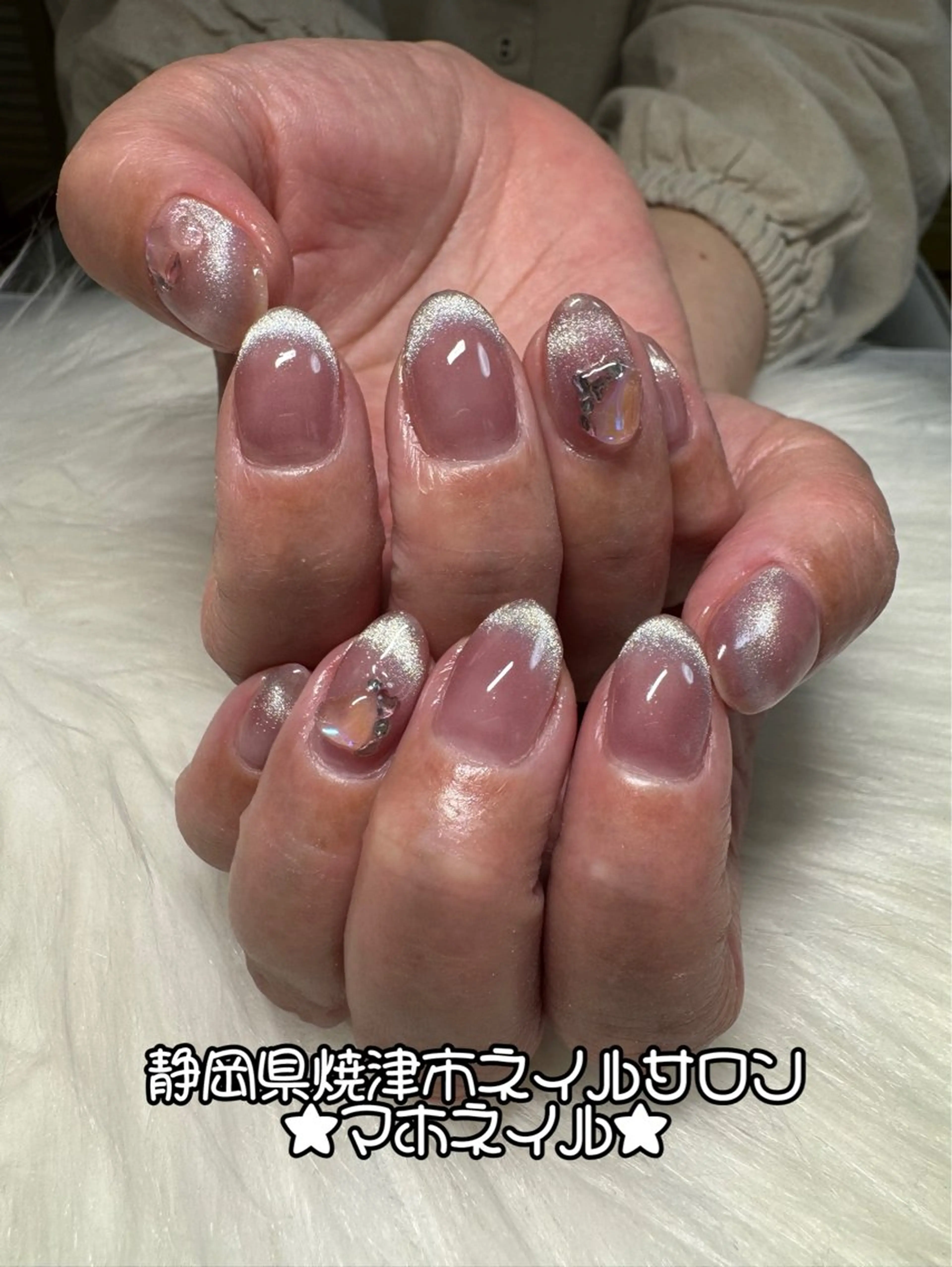 ネイル オーロラネイル マグネットネイル ワンカラーネイル maho nail マホネイルのネイルデザイン