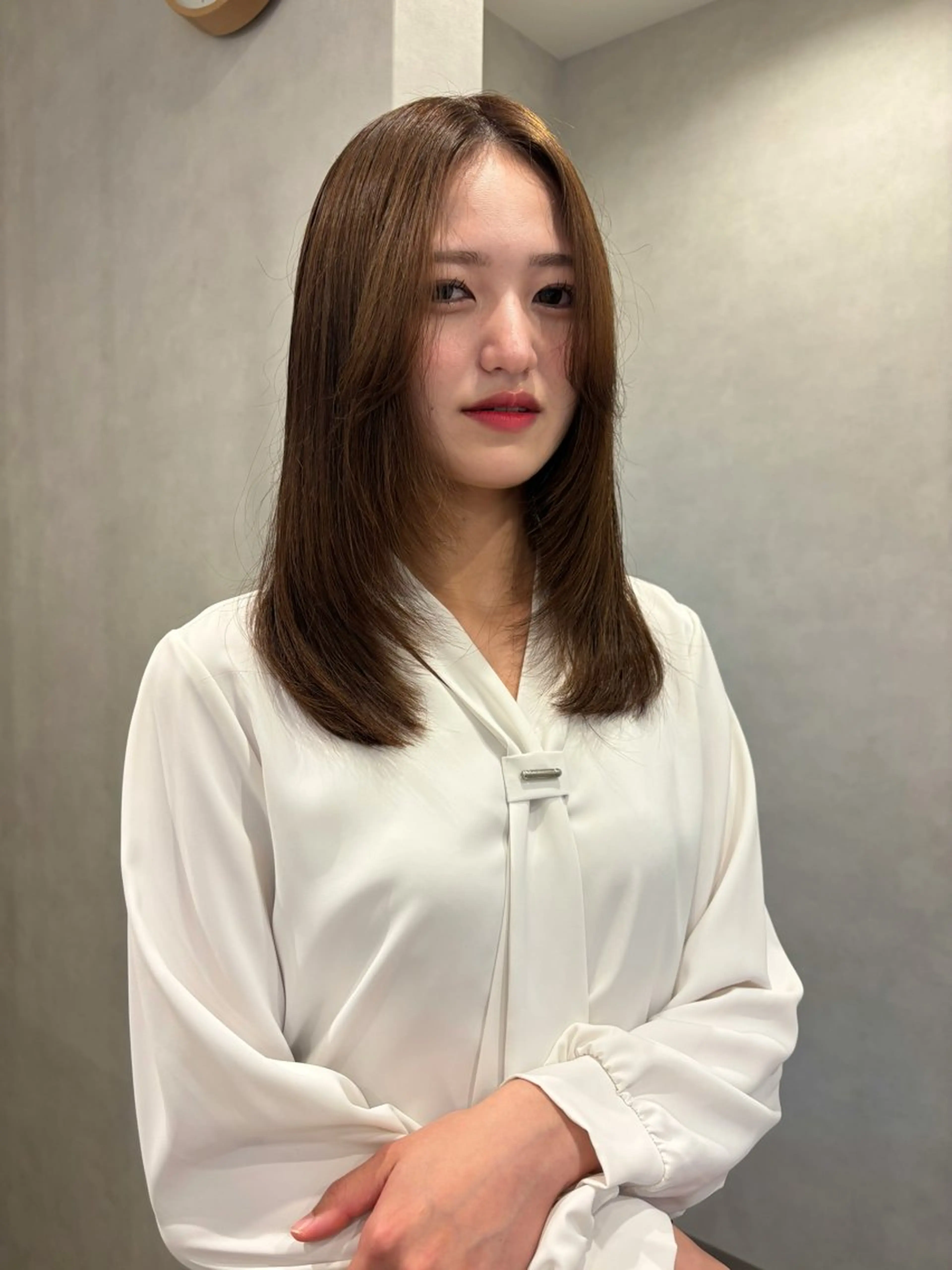 セミロング カラー ブラウンカラー ヘアカラー リトルガーデン/ yuka🧁‎‎のヘアスタイル