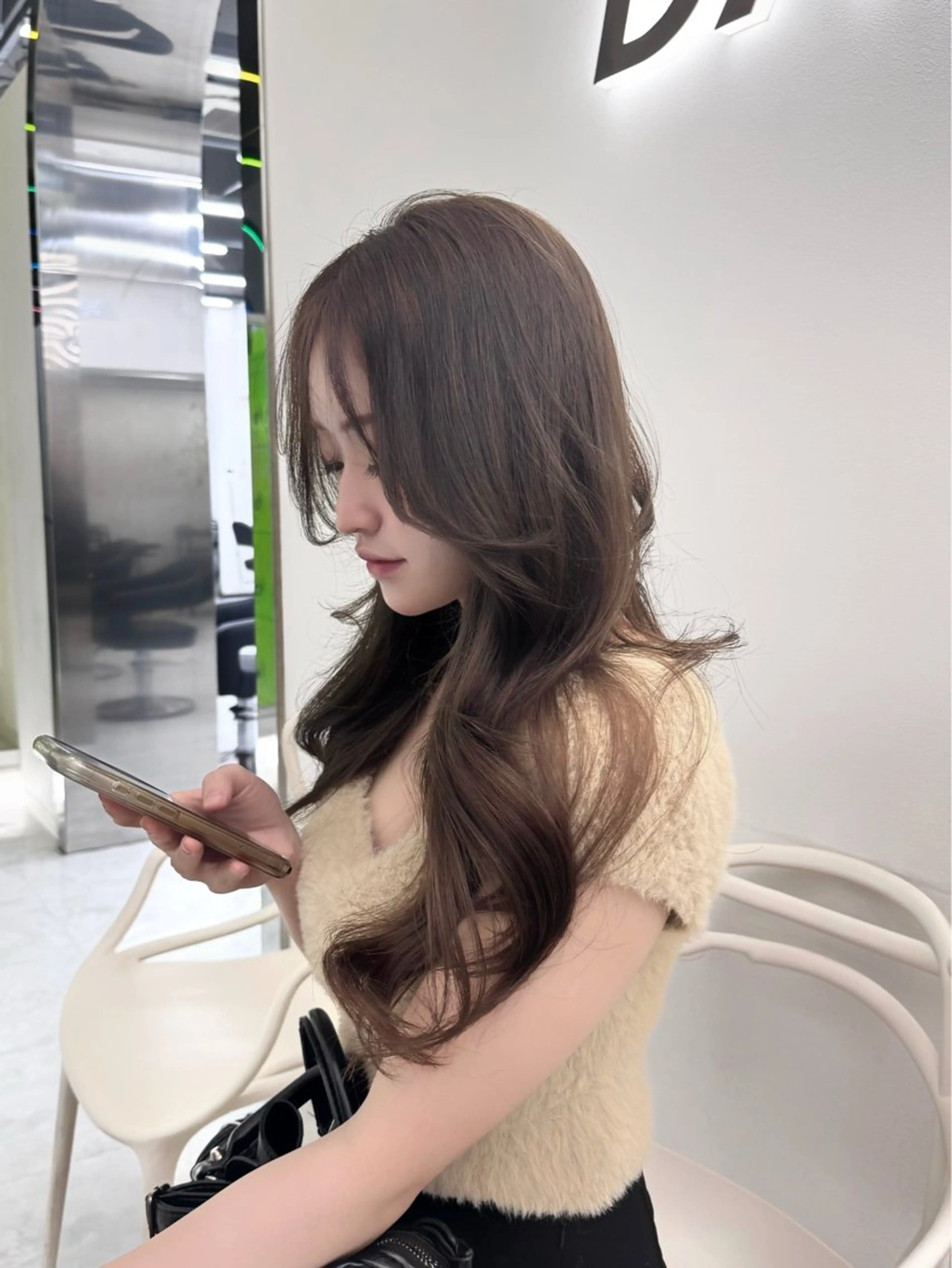 ロング カット ヘアカラー 🤍韓国暗髪 レイヤー🤍きょうのヘアスタイル