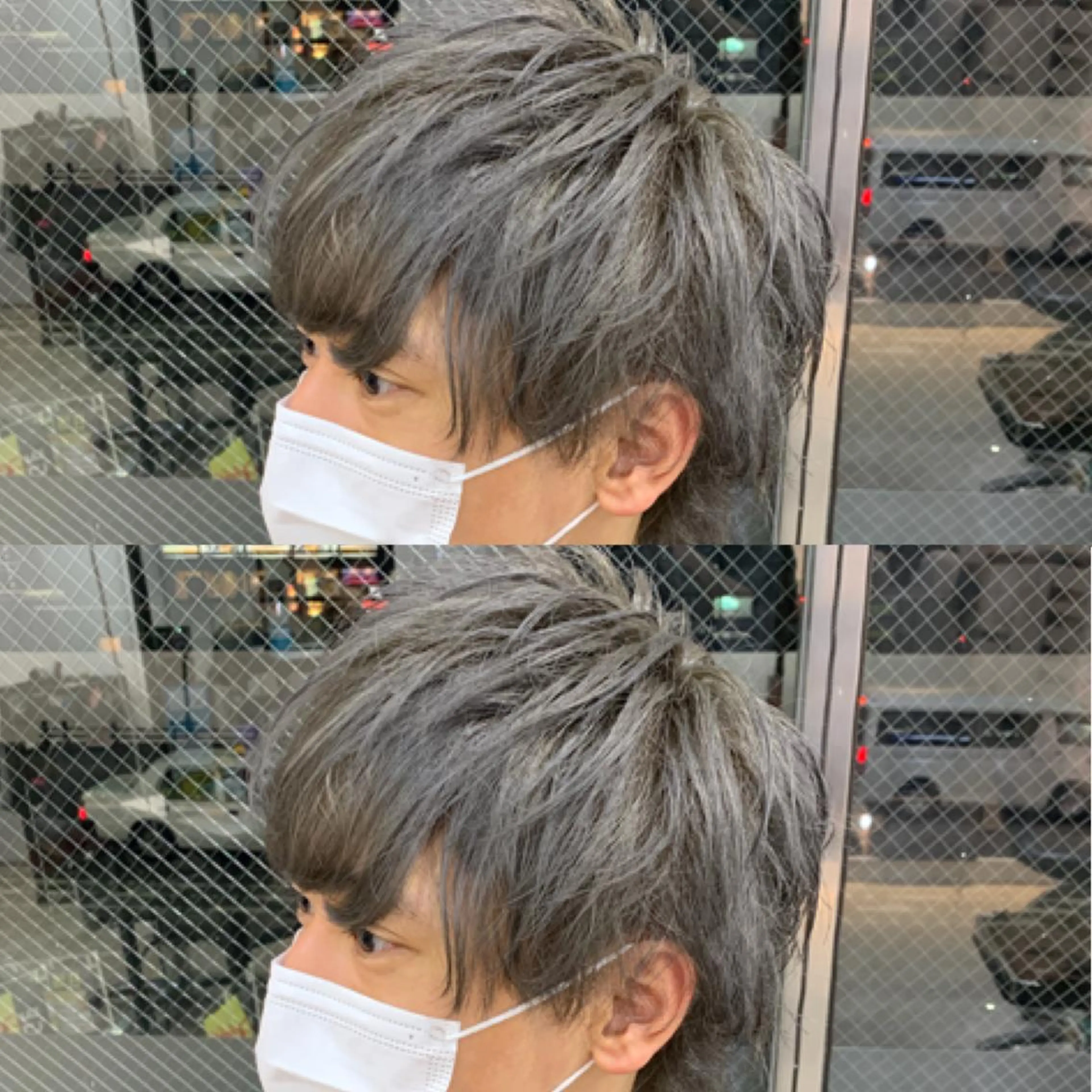 ショート カラー メンズ メンズウルフカット シルバー ウルフカット メンズ専門店 店長 小柳 裕夢のヘアスタイル