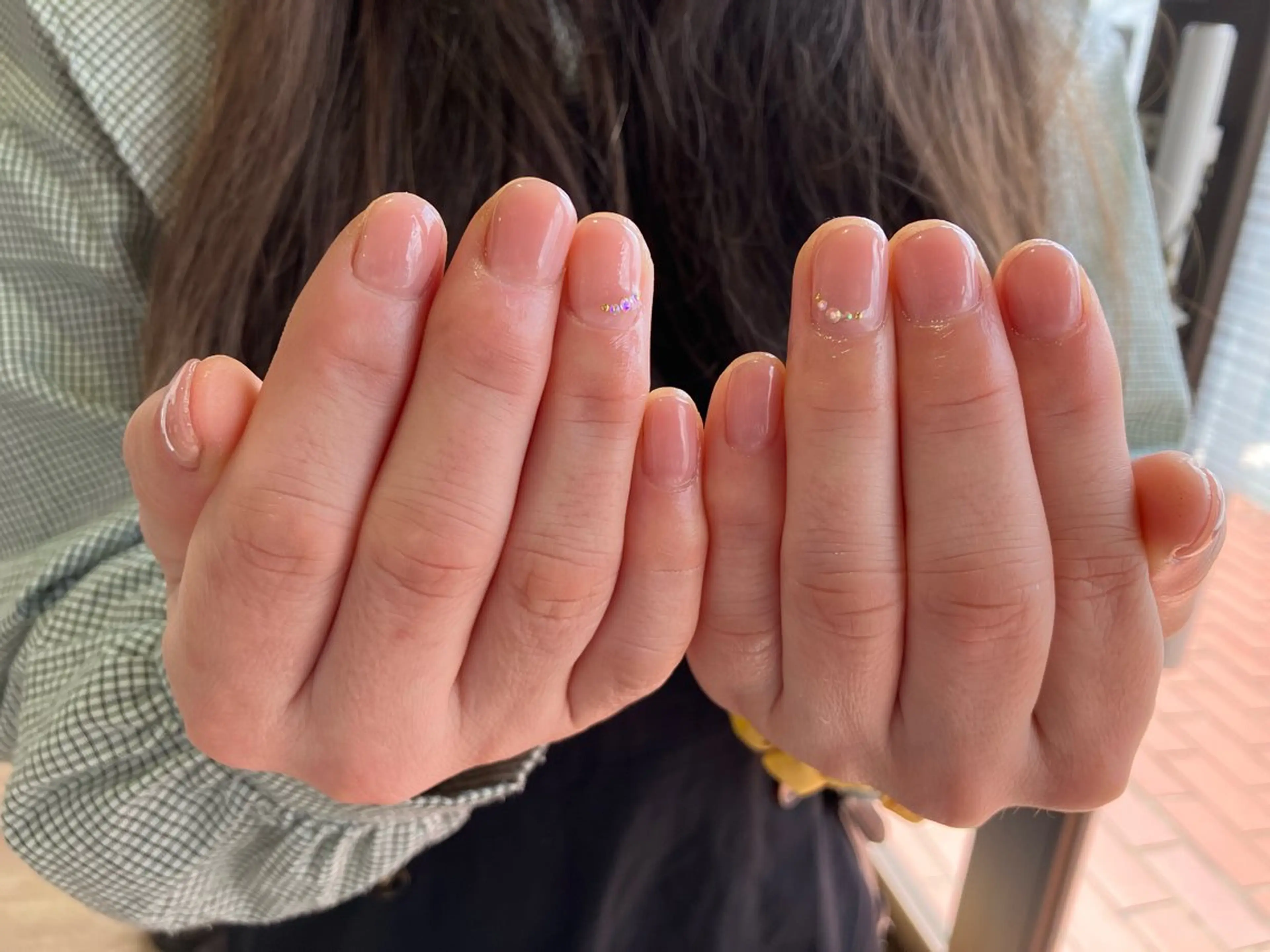 ネイル ストーンネイル ブライダルネイル nailsister まゆのネイルデザイン