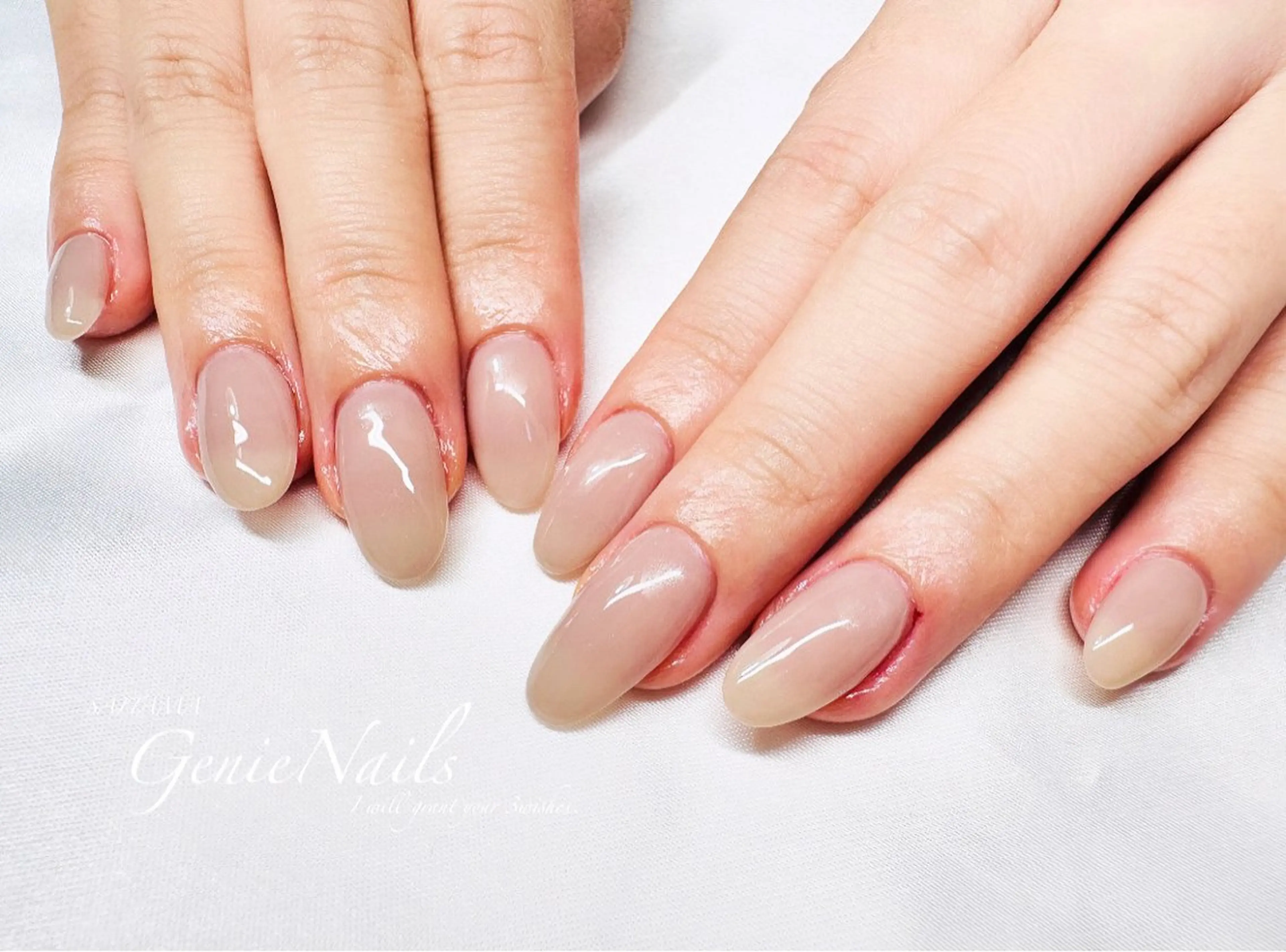 メンズ ネイル アートネイル 長さ出し 氷ネイル・うるうるネイル ロングネイル 持ち込み Genie Nailsのネイルデザイン