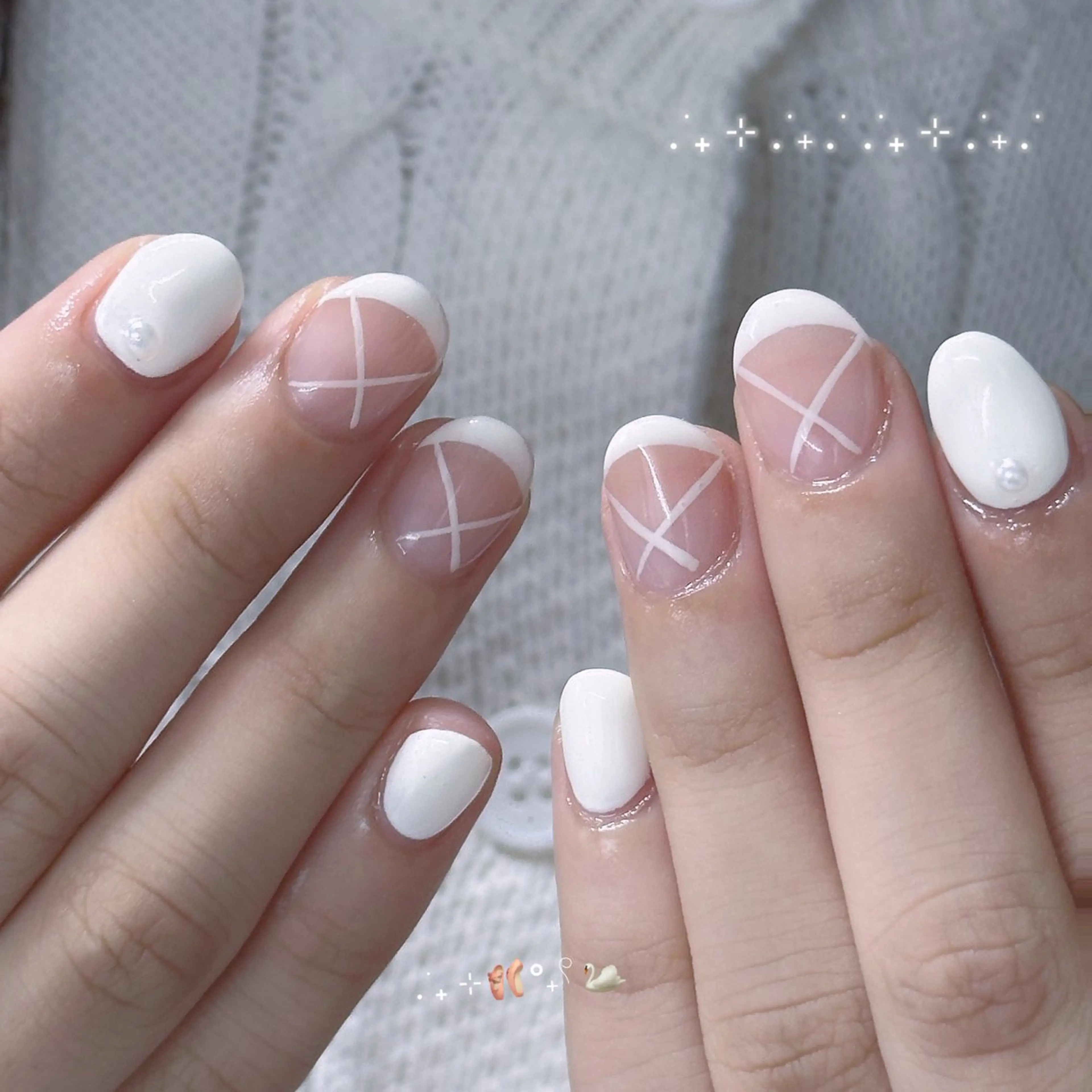 ネイル フットネイル 🩵ニヨ ネイル ☁️のネイルデザイン