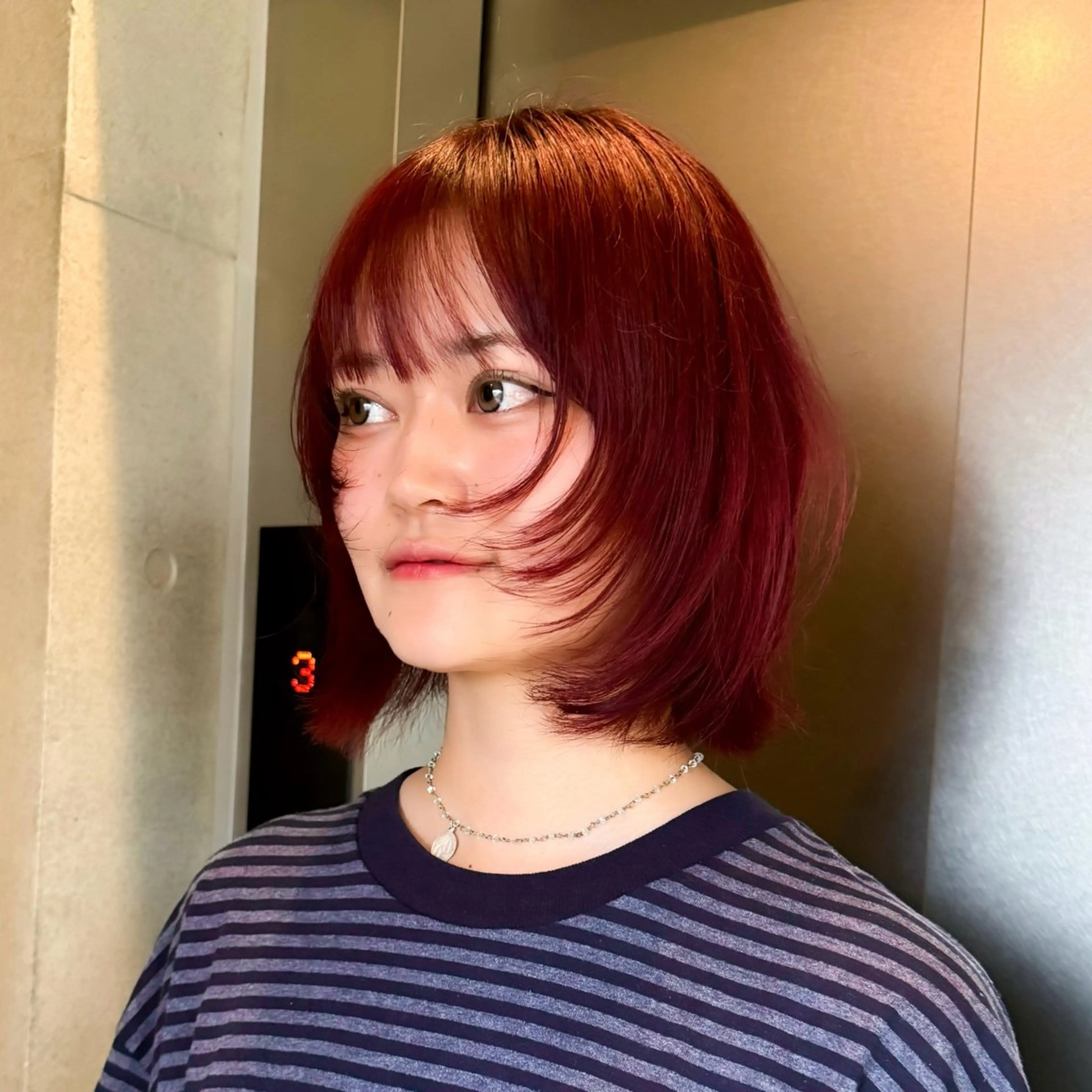 ミディアム カラー カット ヘアカラー トリートメント 透明感/血色カラー/ 似合せレイヤー/ゆいのヘアスタイル