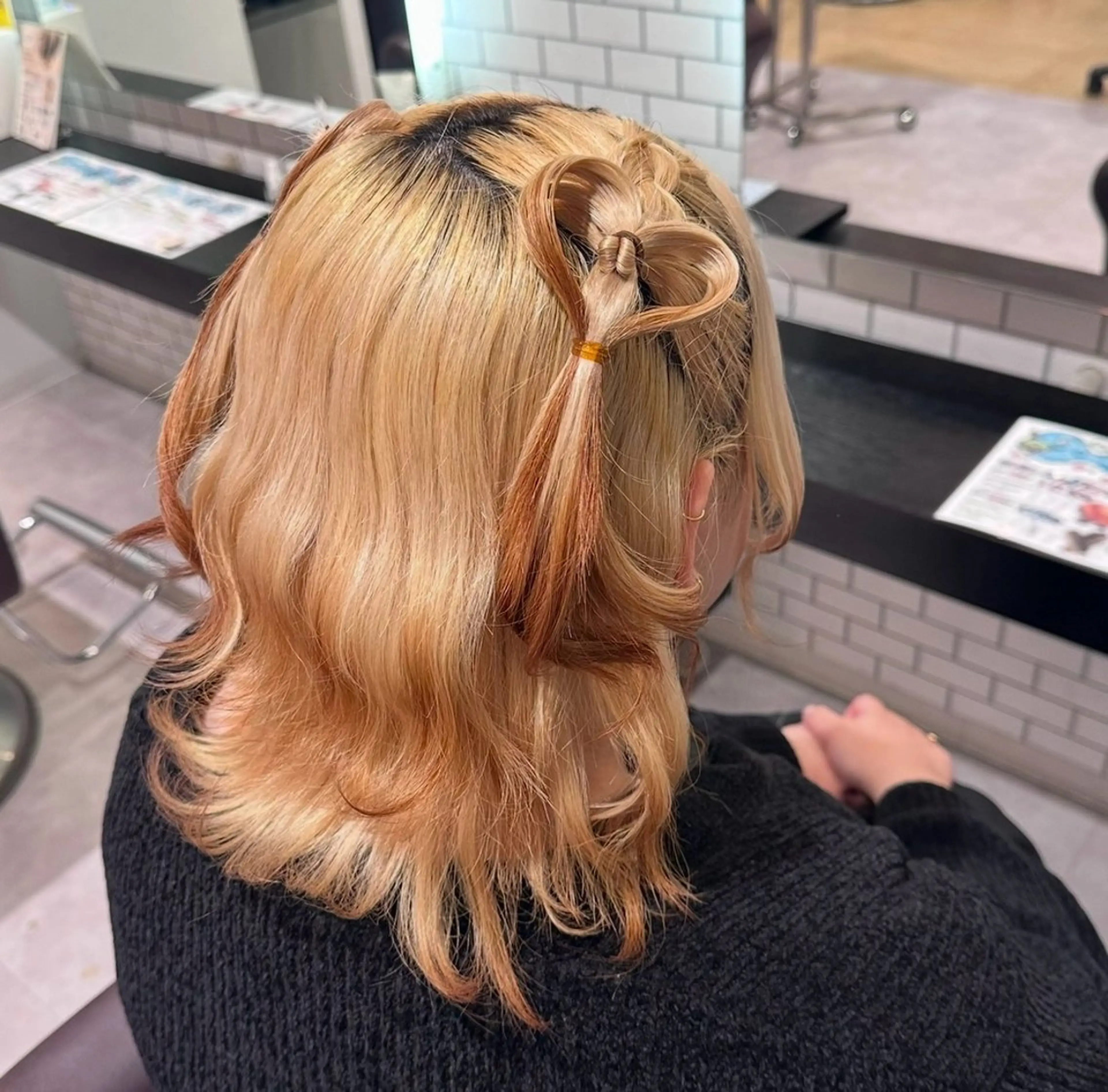 ミディアム ヘアアレンジ ヘアセット 🎀ヘアアレンジ 🎀ななみのヘアスタイル
