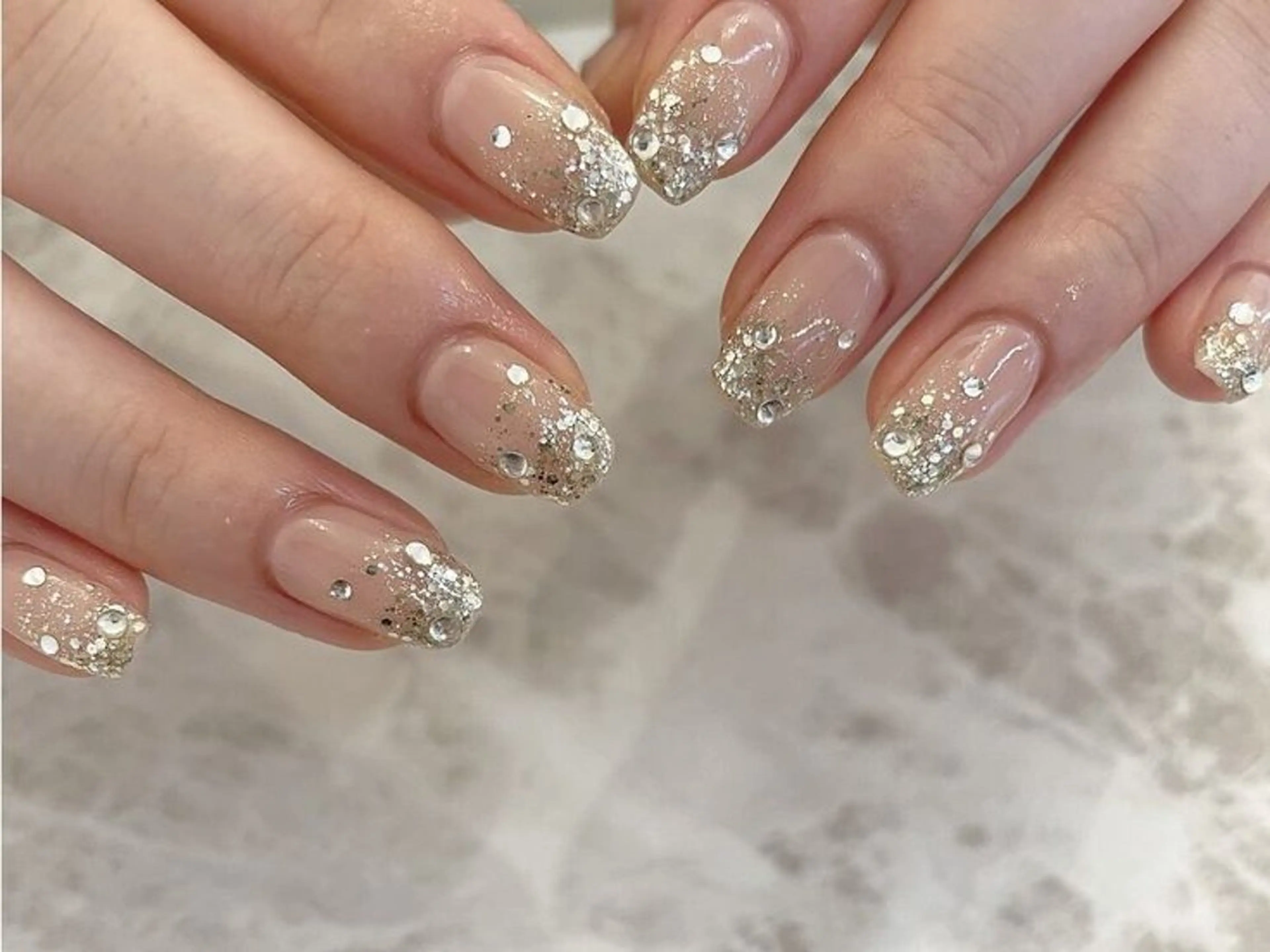 ラメグラデーションの写真