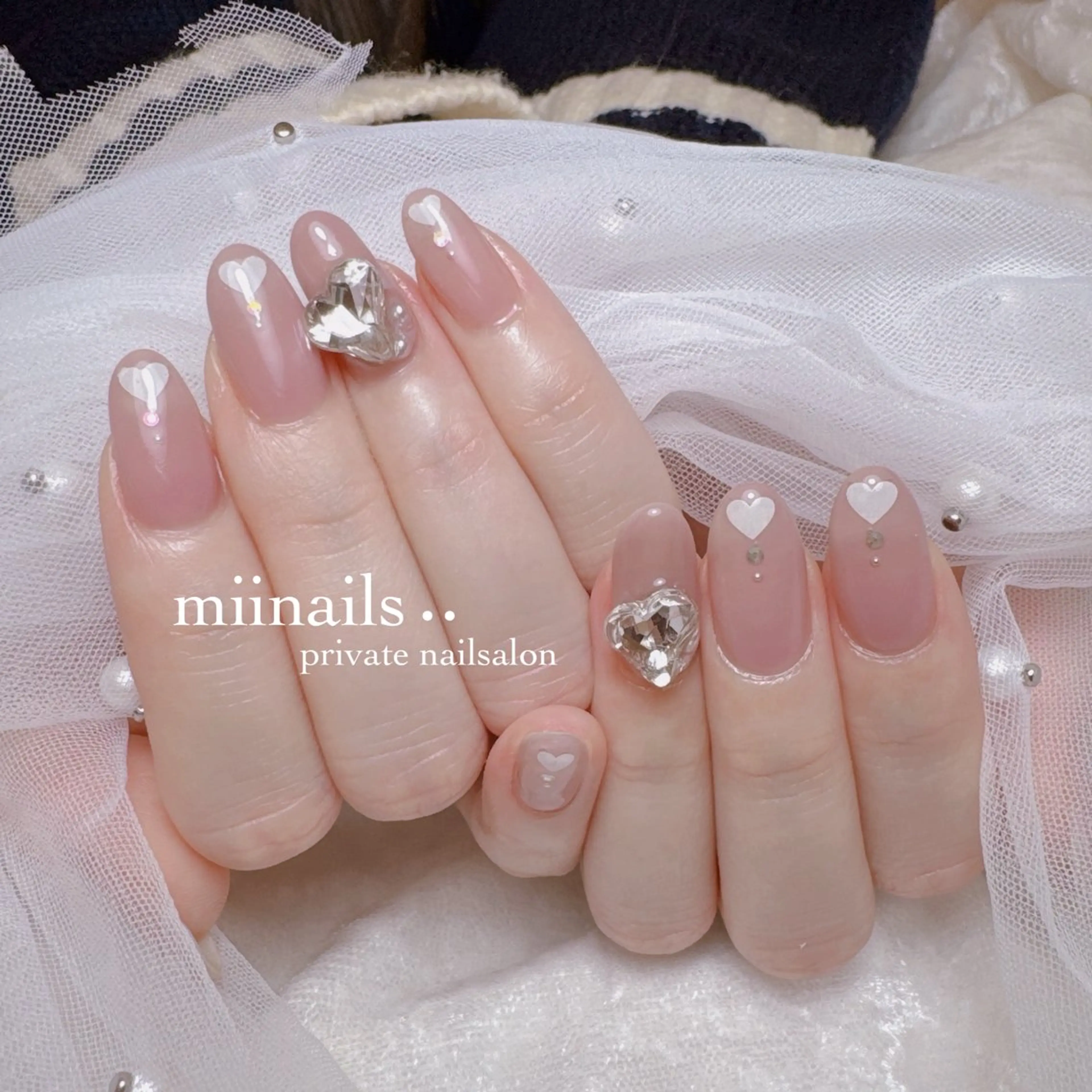 ネイル 韓国ネイル マグネットネイル ワンホンネイル ハンドネイル nailsalon miinailsのネイルデザイン