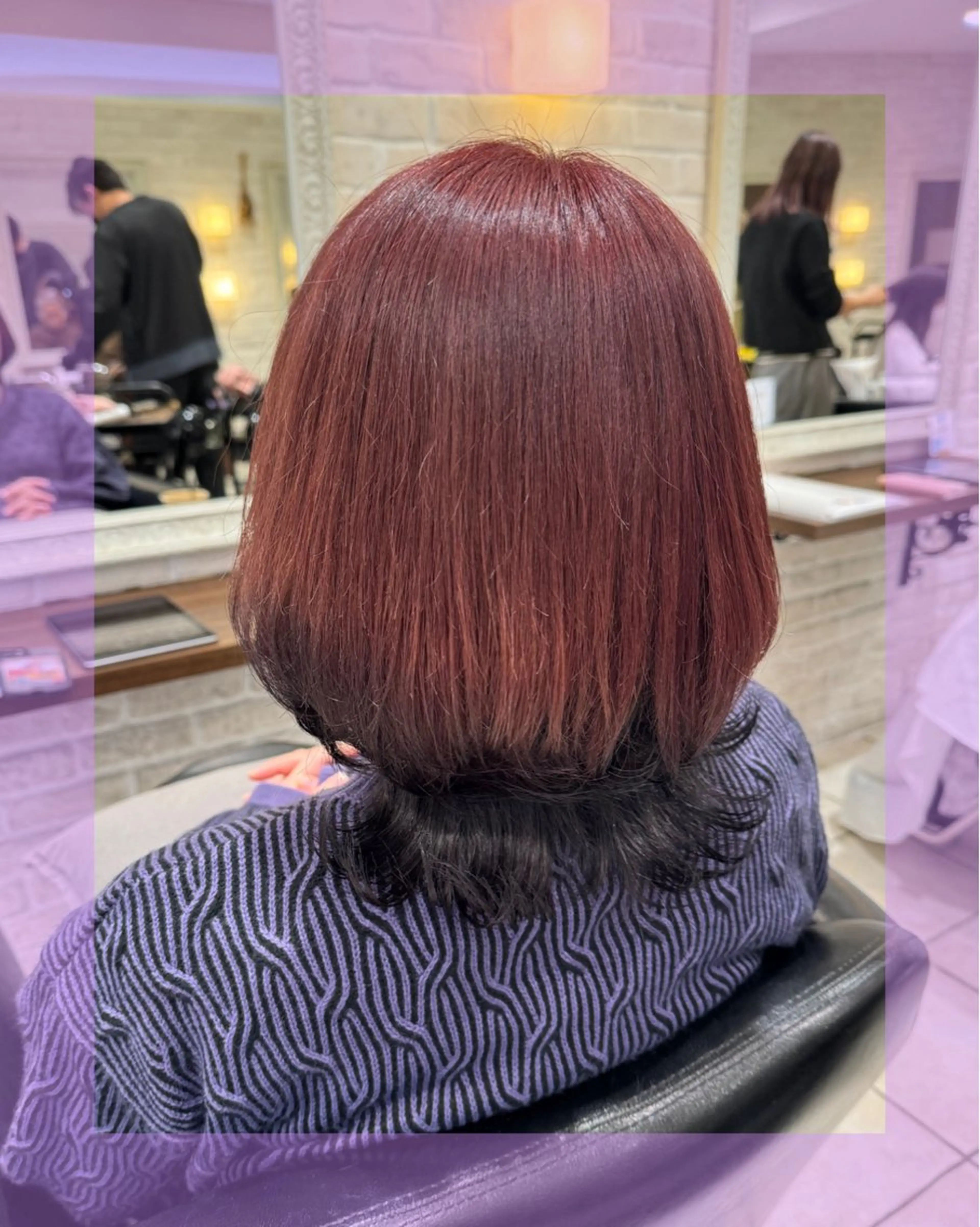 セミロング カラー ヘアアレンジ インナーカラー ウルフカット ヘアカラー 🦄ブリーチ💜エク ステ💜MIU🦄のヘアスタイル